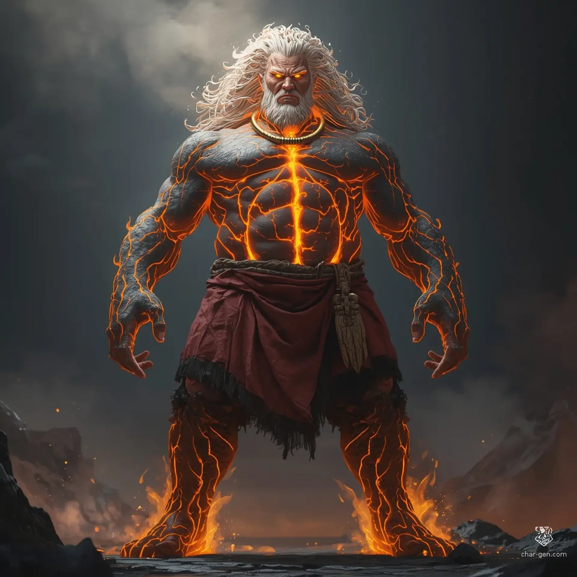 Gobann, Hammer of the Deep Fire - AI-generated fantasy NPC