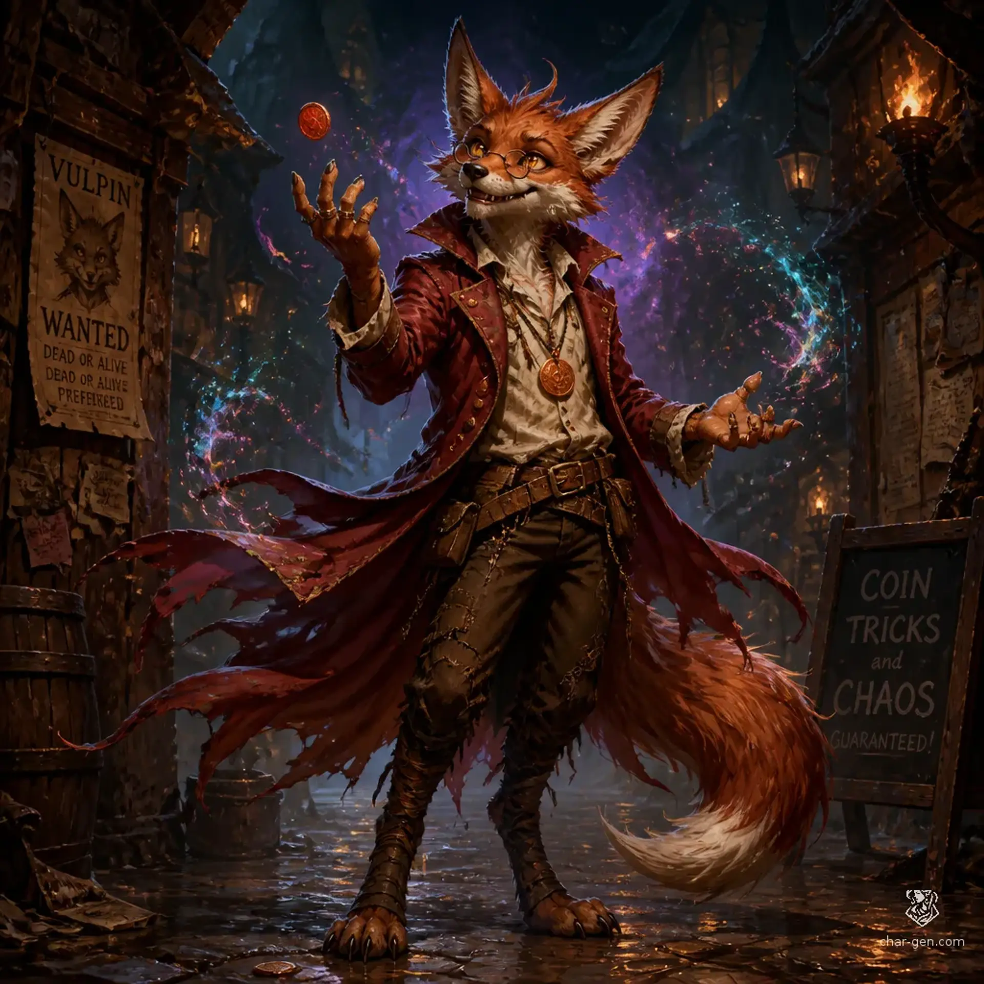 Lucky "Phillip" Featherfall - AI-generated fantasy Character