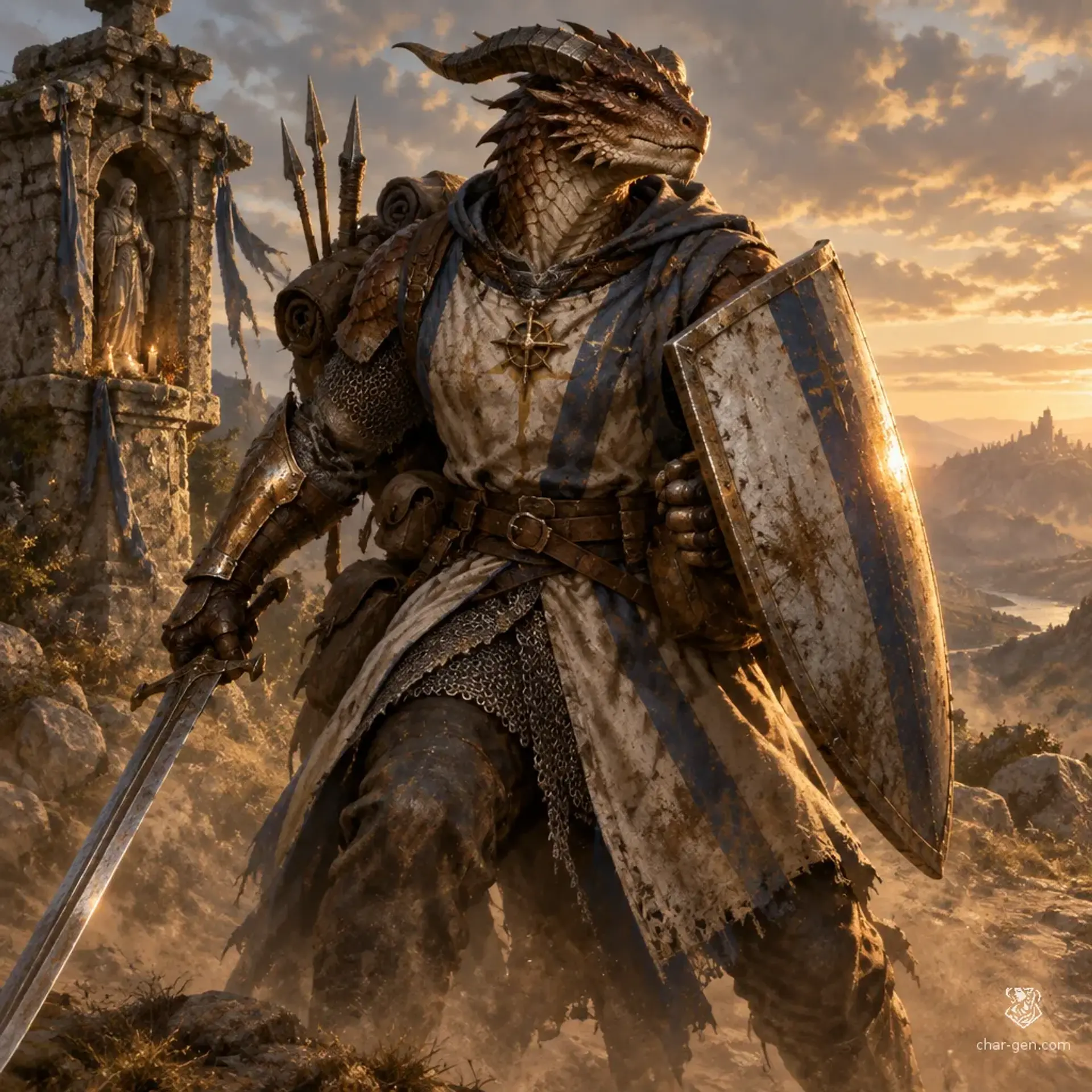 Mikhal Sazir - AI-generated fantasy Character