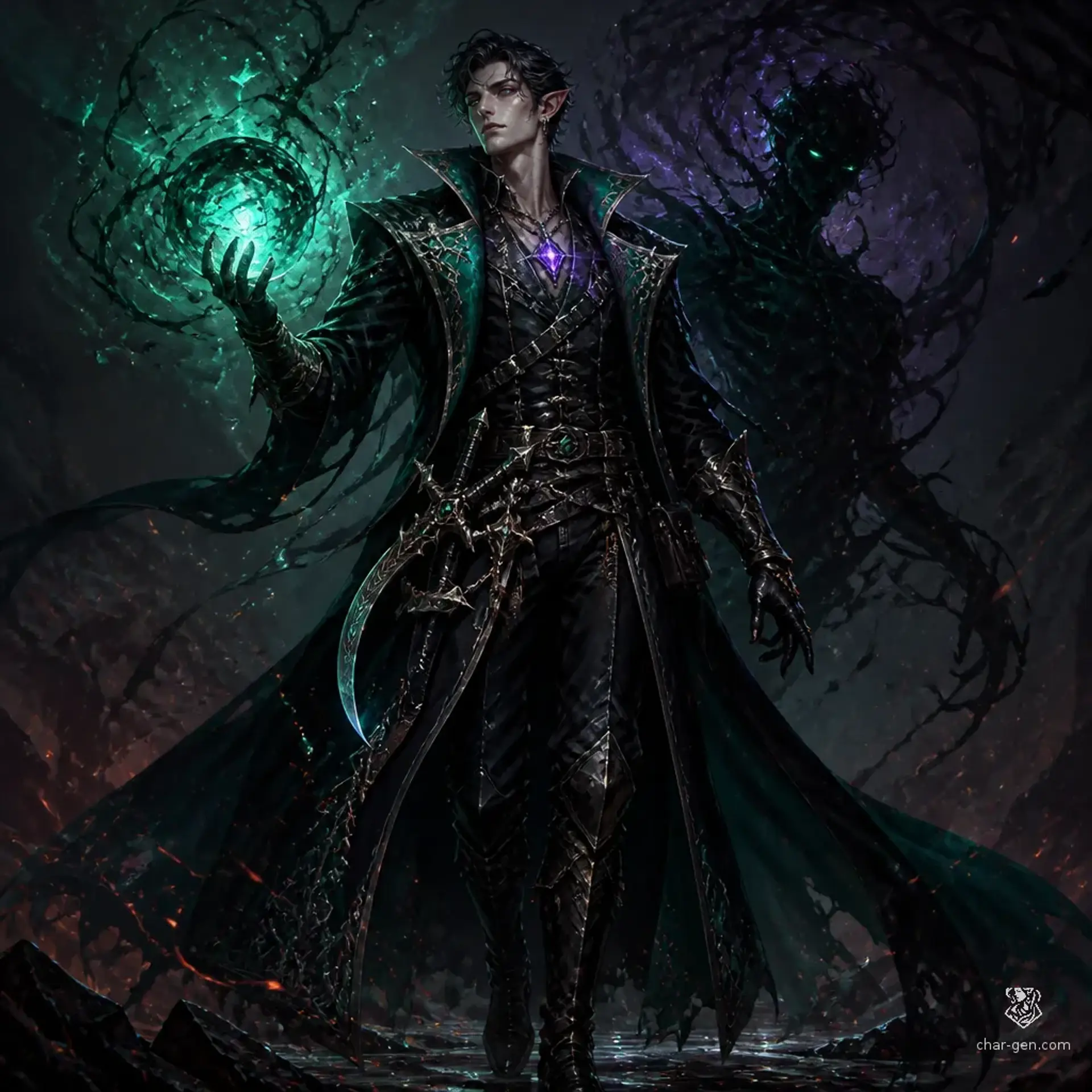 Maelis Gloomwhisper - AI-generated fantasy Character