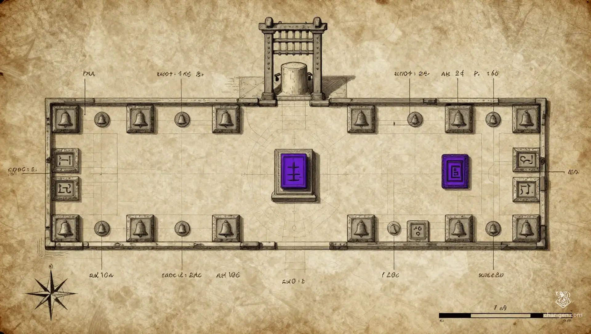 The Hall of Whispering Stones - AI-generated fantasy Puzzle