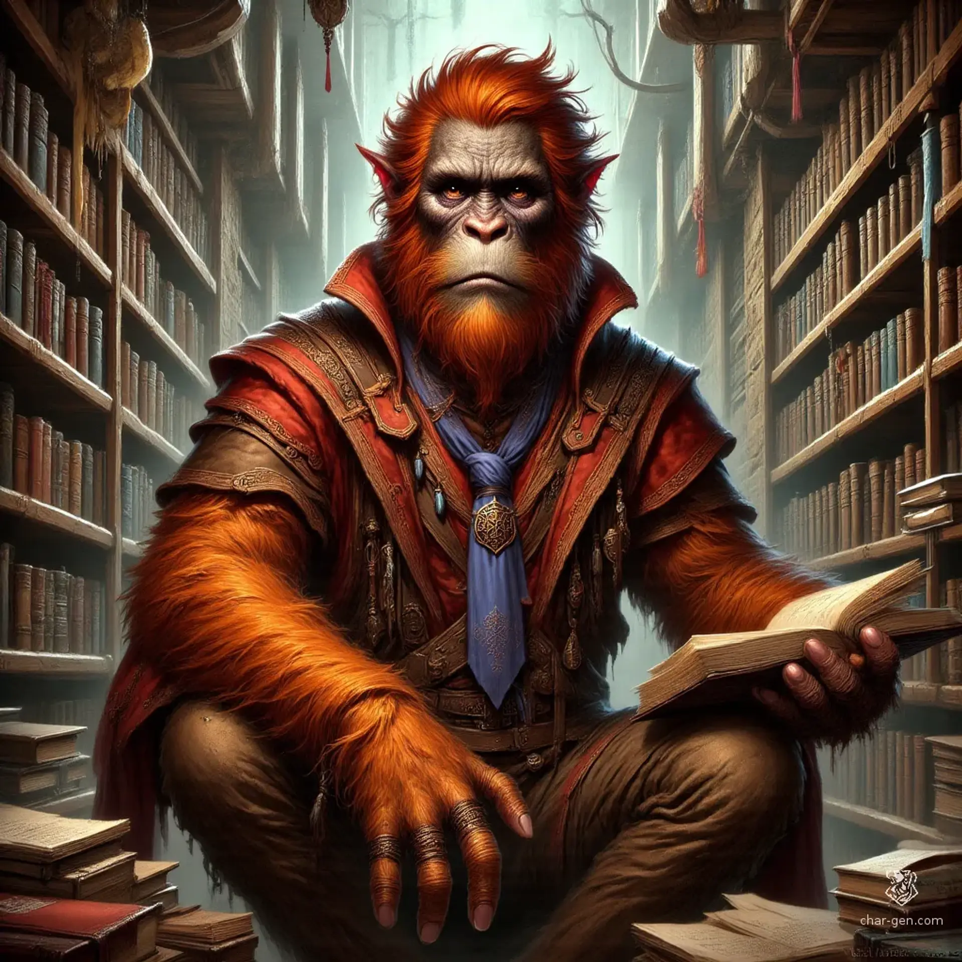 The Archivist (calls himself Ook) - AI-generated fantasy NPC