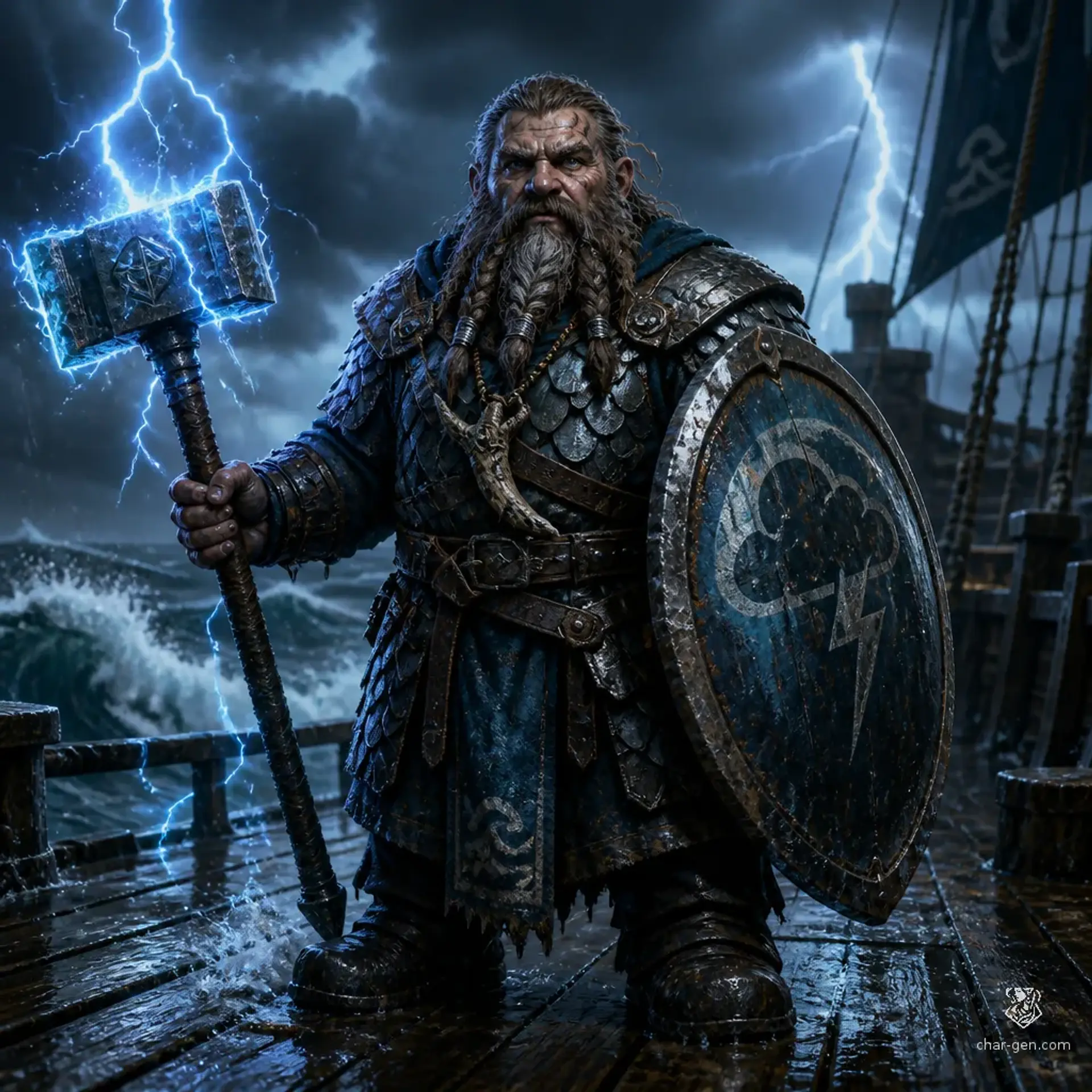 Borin Stoneswake - AI-generated fantasy Character