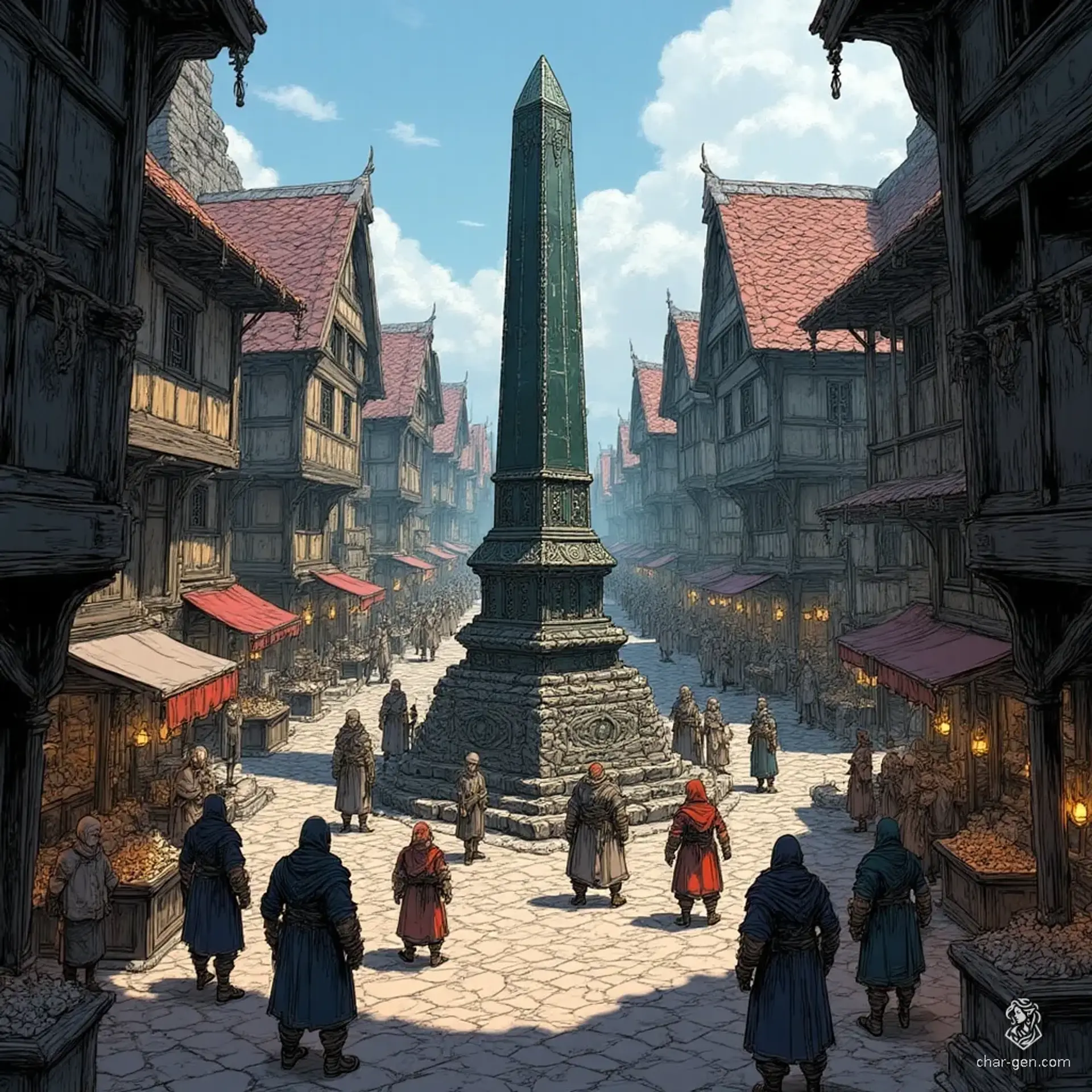 Mellanstad - AI-generated fantasy Settlement