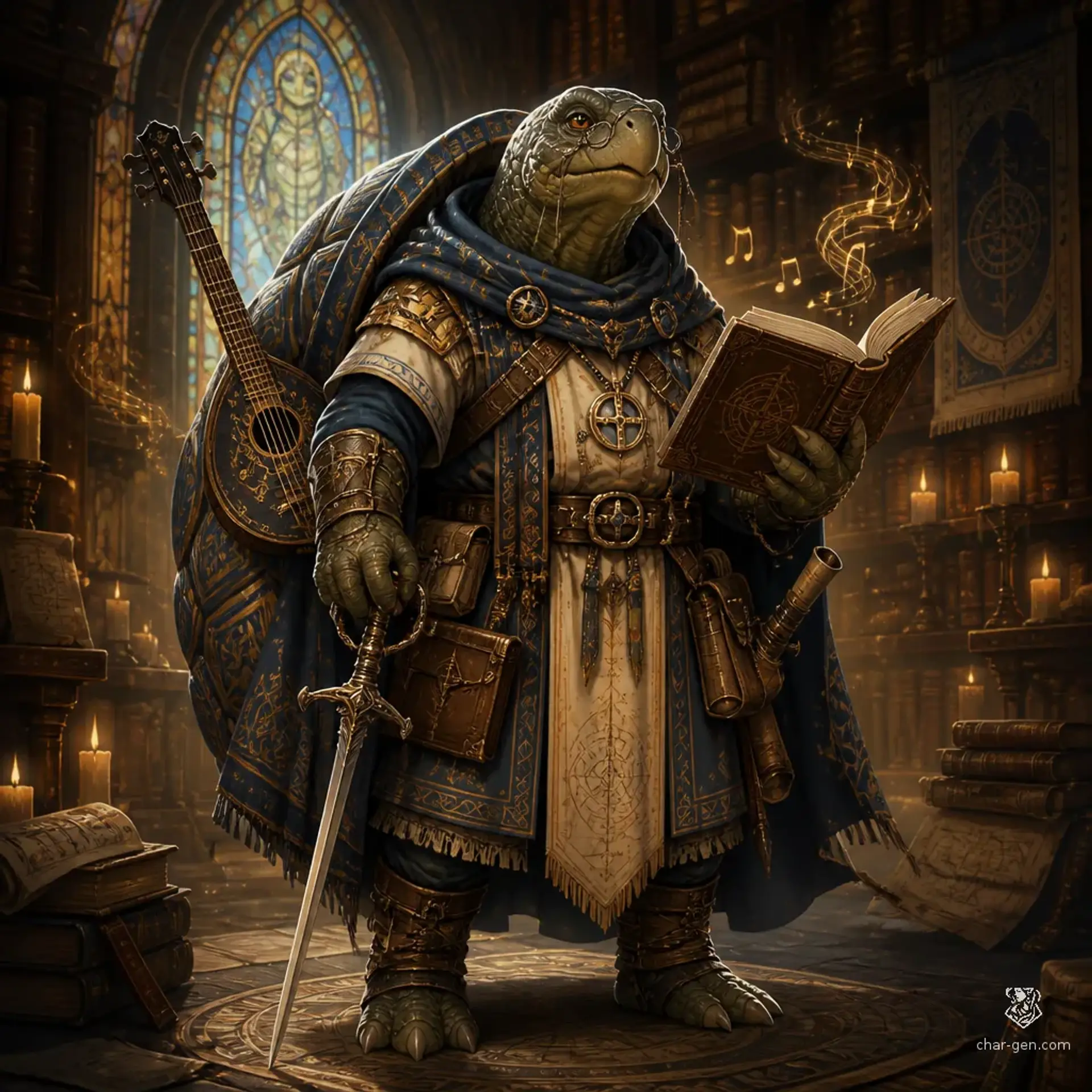 The Illuminated Sage - AI-generated fantasy Character