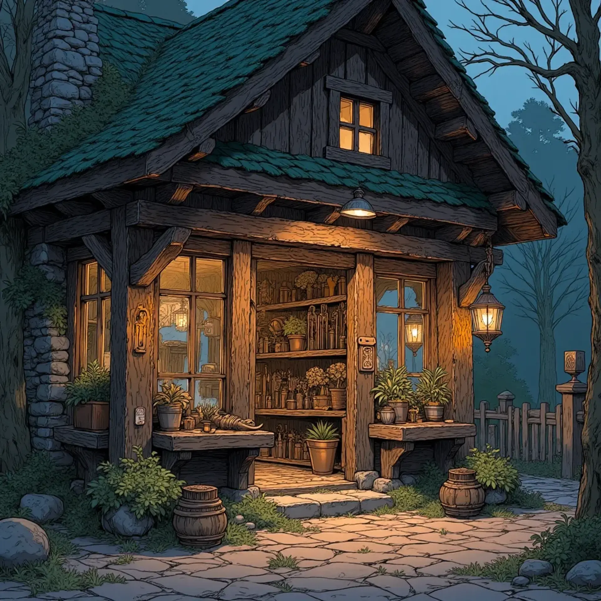 The Highland's Outfitters - AI-generated fantasy Shop