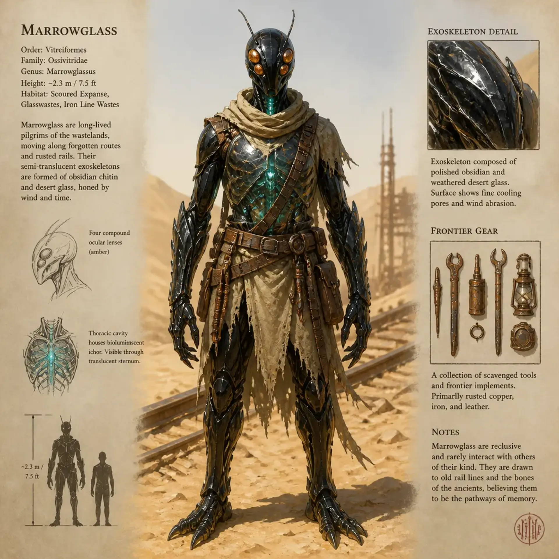 Marrowglass - AI-generated fantasy Species