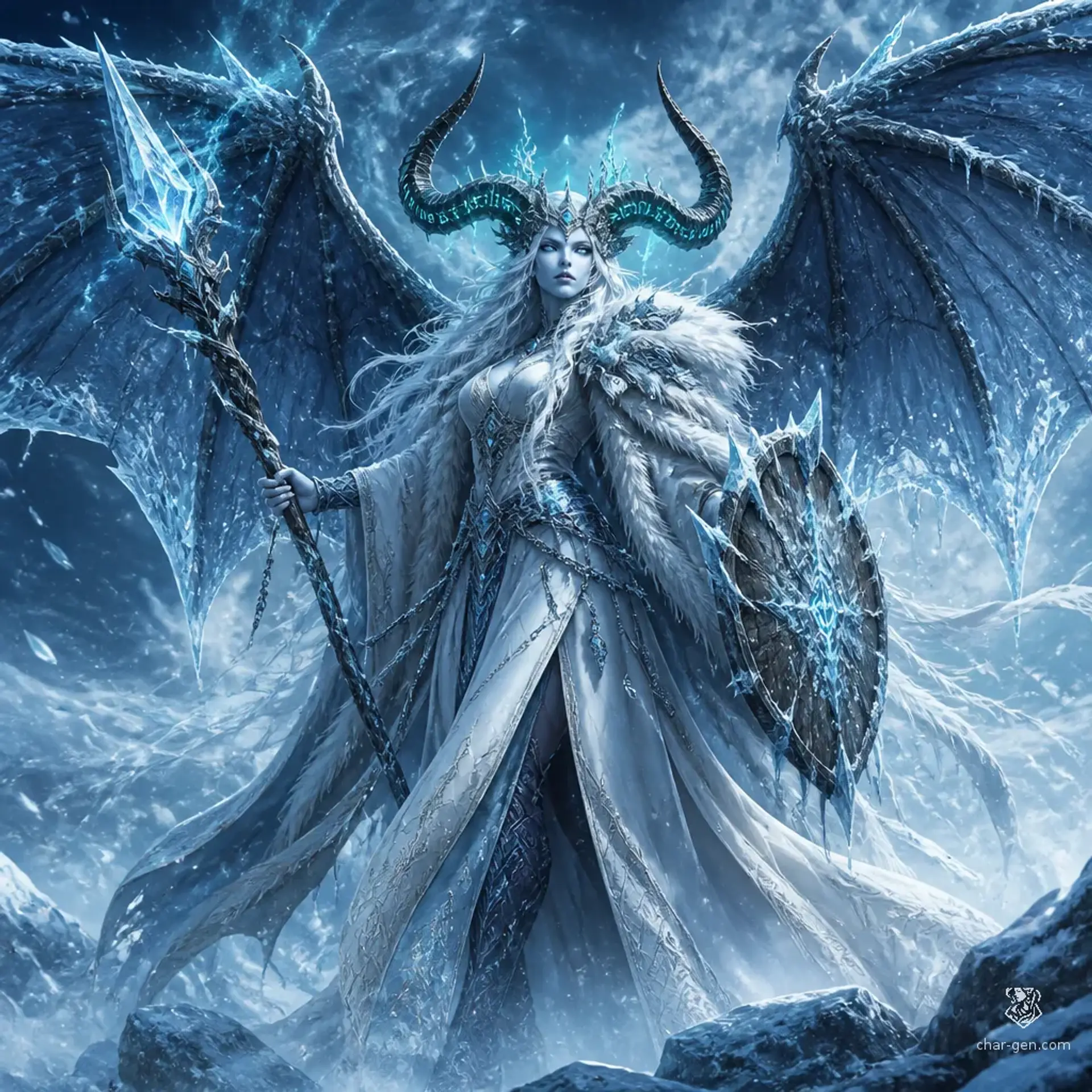 Lyriel Glaciastorm - AI-generated fantasy Character