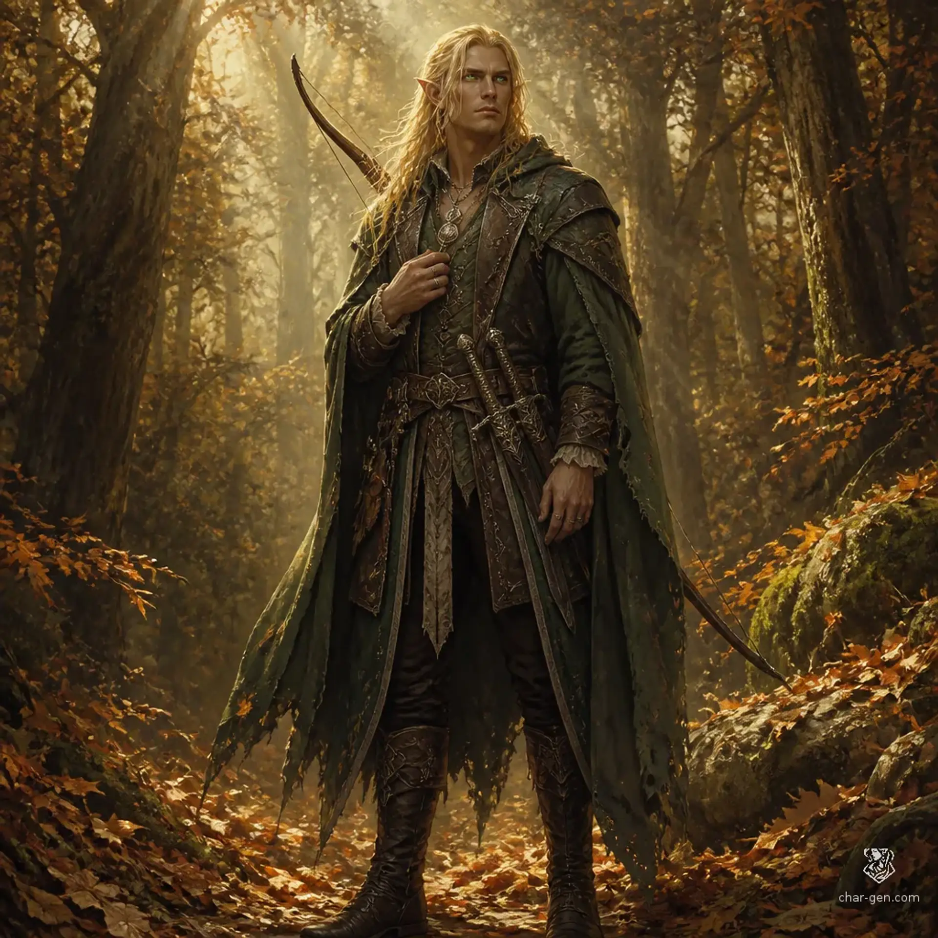 Theren Autumn-Lost - AI-generated fantasy Character