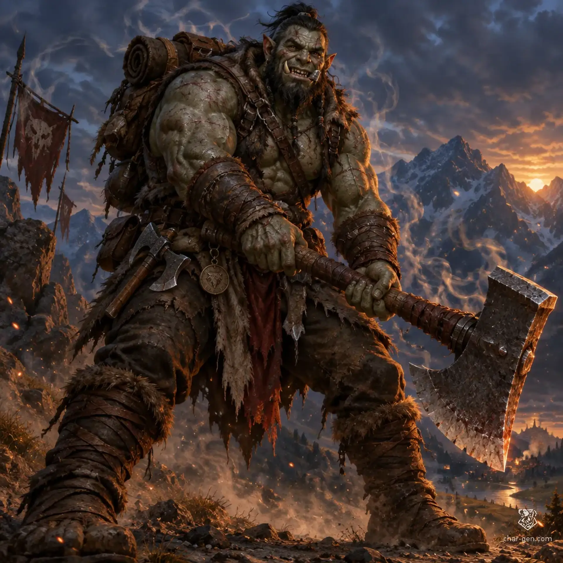 Runk Iron Tooth - AI-generated fantasy Character