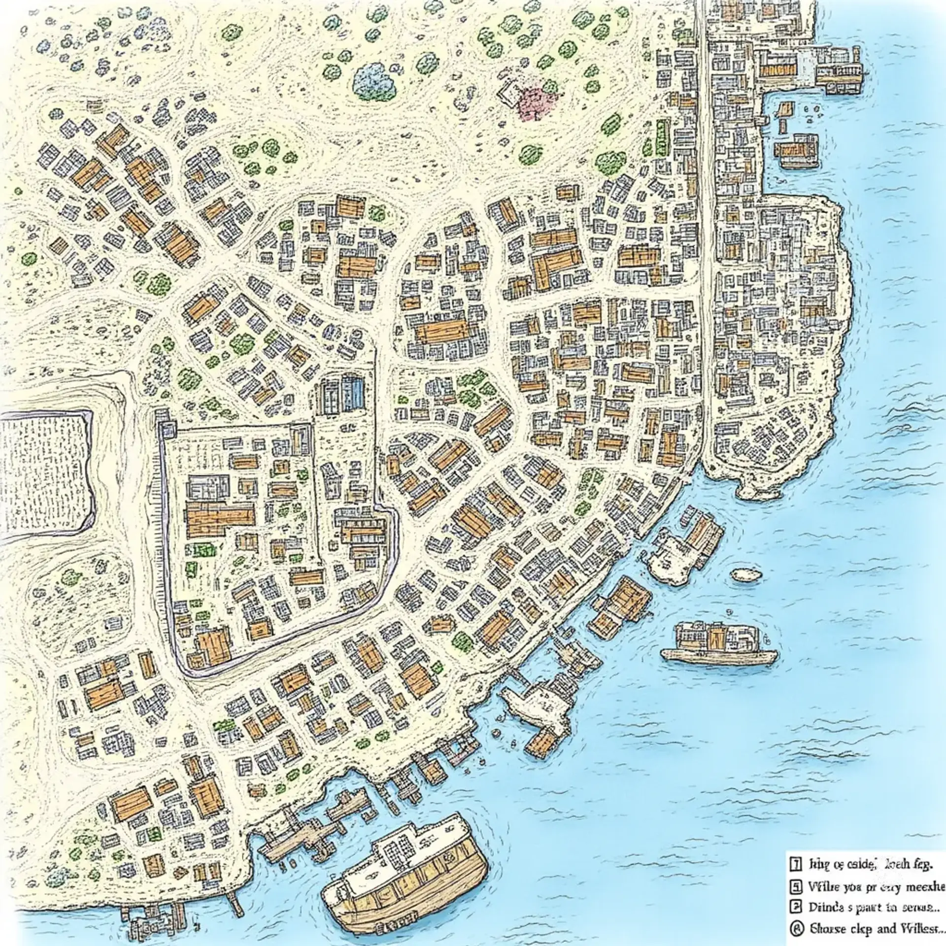 Arenport - AI-generated fantasy Settlement
