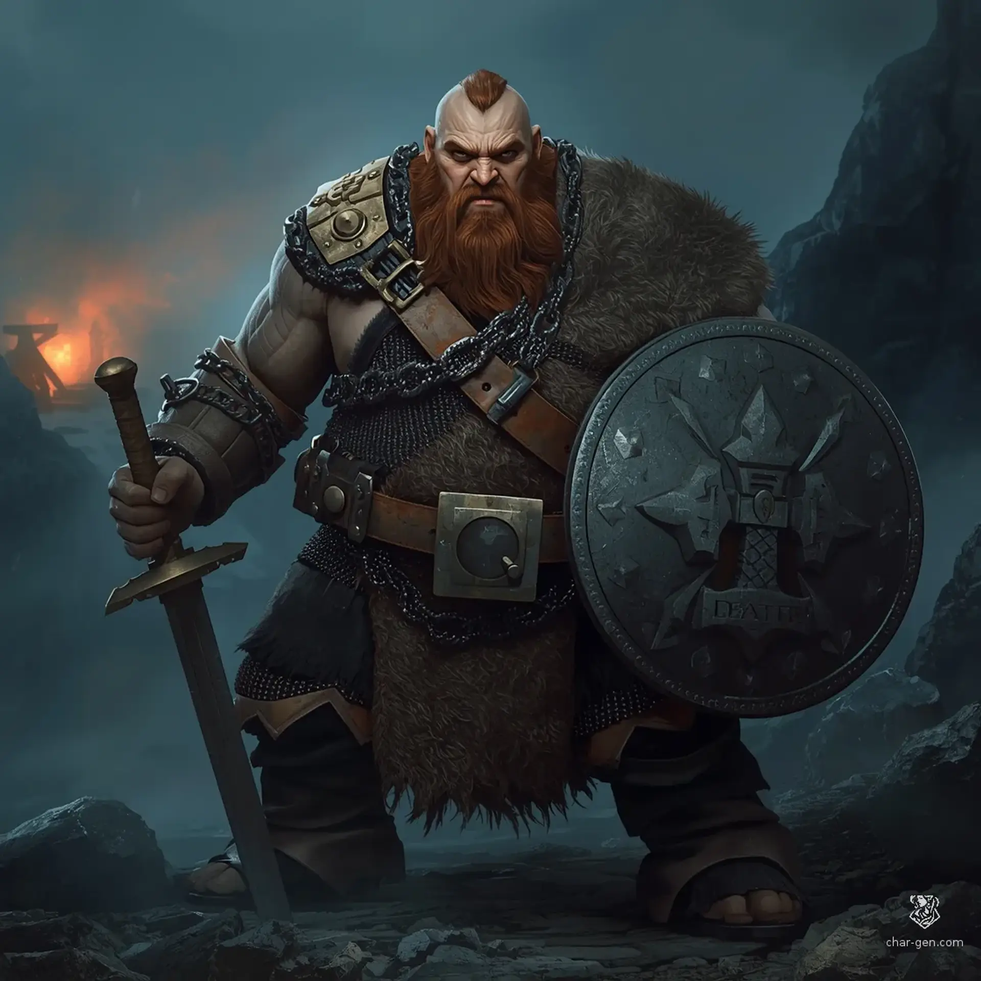 Bregnar Hammerforge - AI-generated fantasy Character