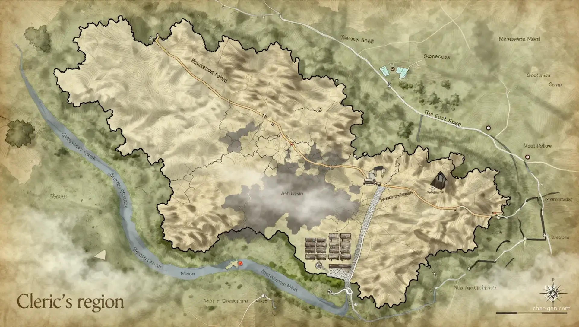 Cleric's region - AI-generated fantasy Region