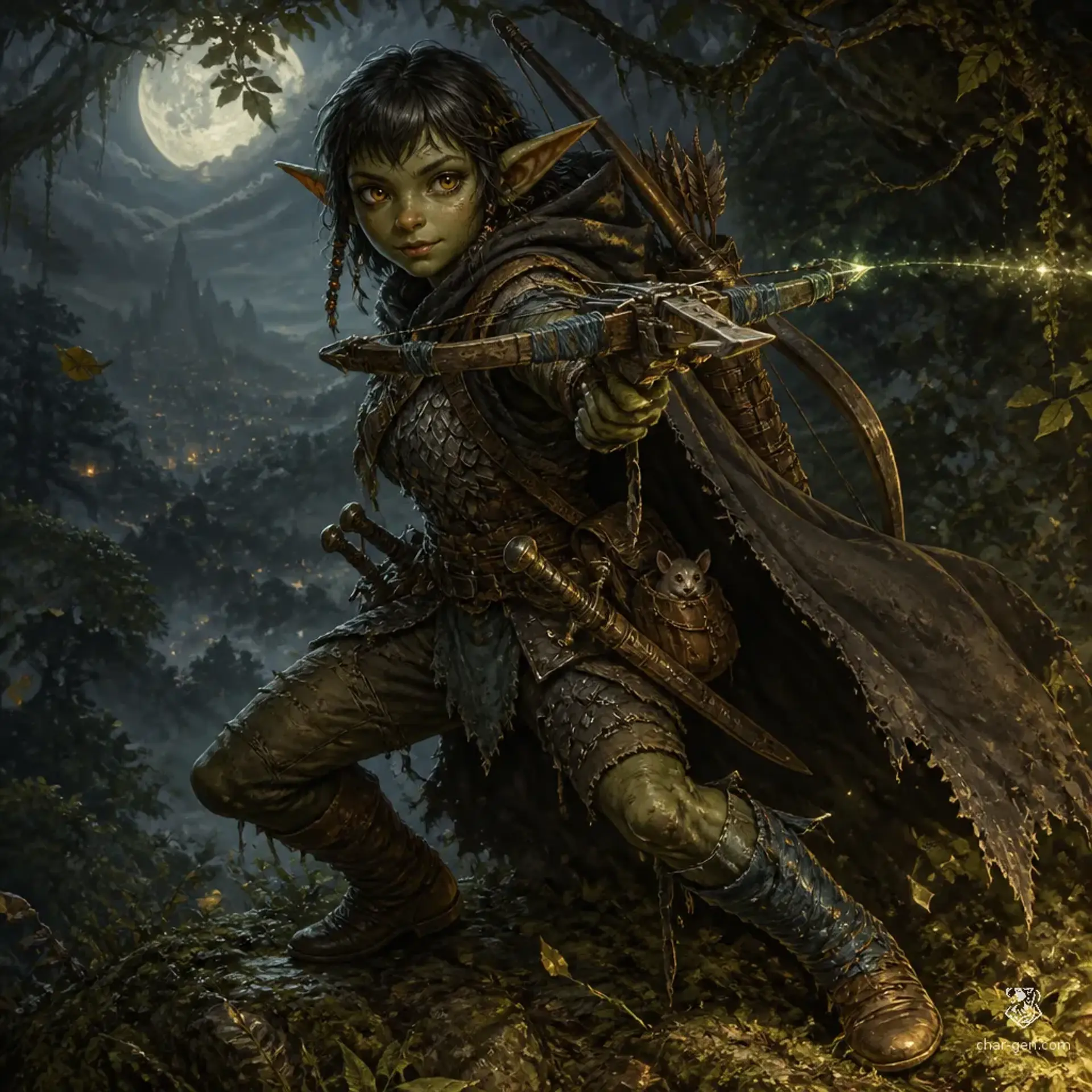 Glimnik Darkbolt - AI-generated fantasy Character