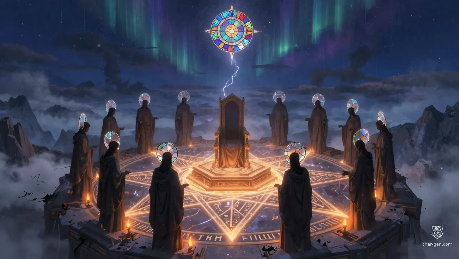 The Hexad - AI-generated fantasy Pantheon