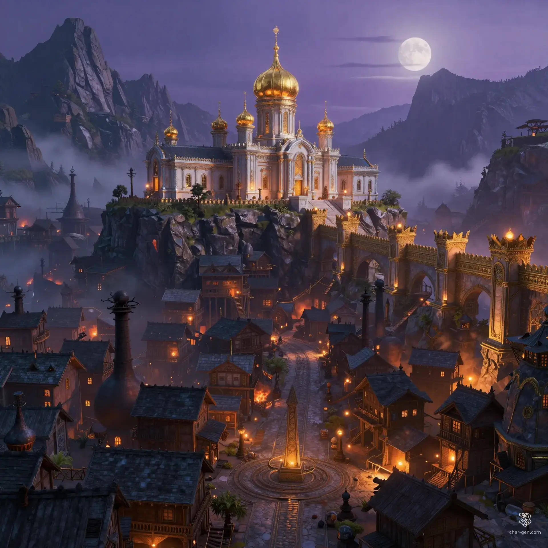 Glittergate - AI-generated fantasy Settlement