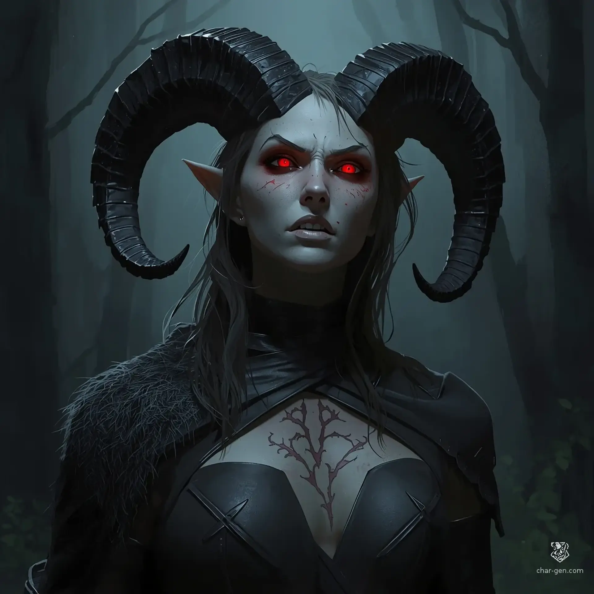 Vespera Malcorne - AI-generated fantasy NPC