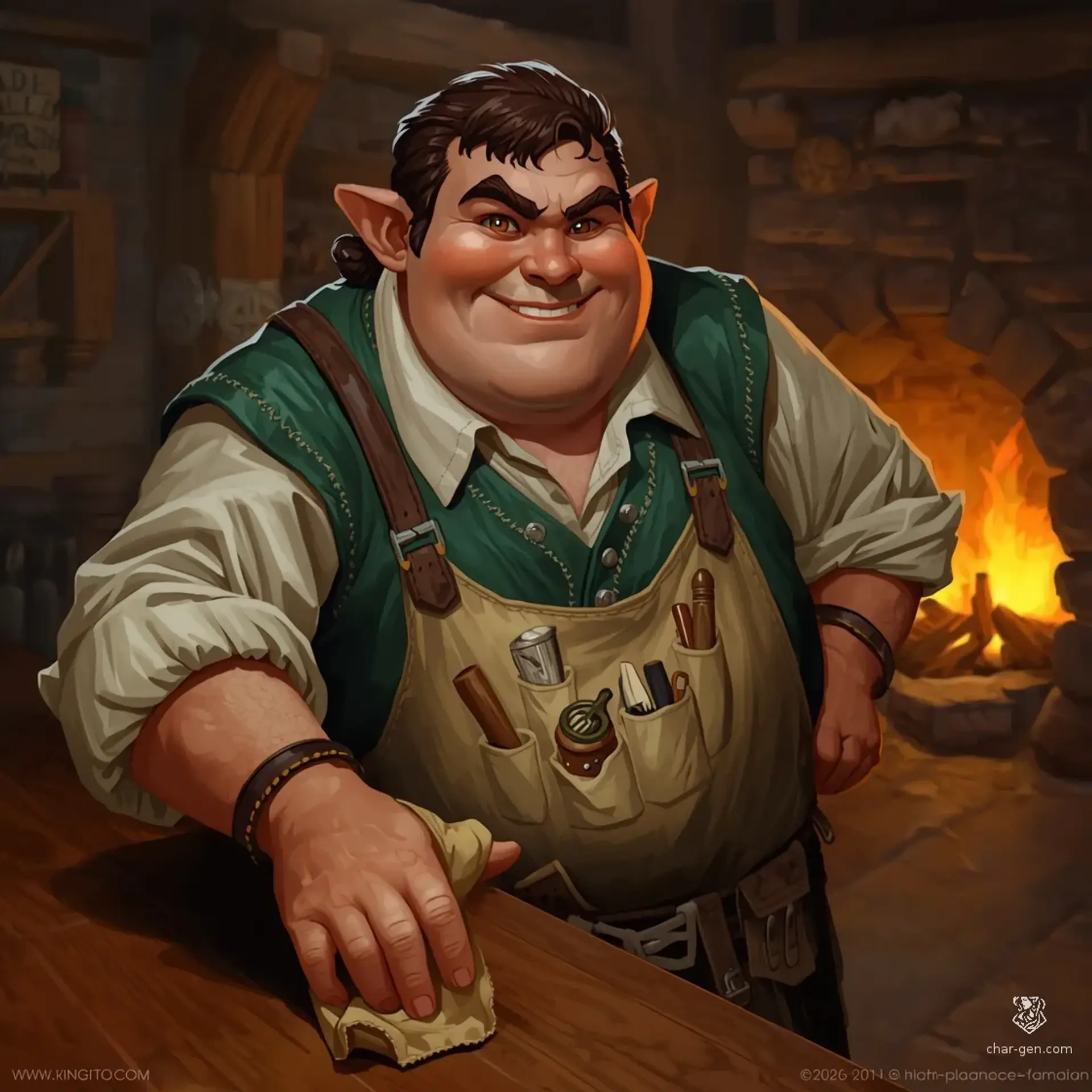 The Hearth's Embers - AI-generated fantasy Tavern