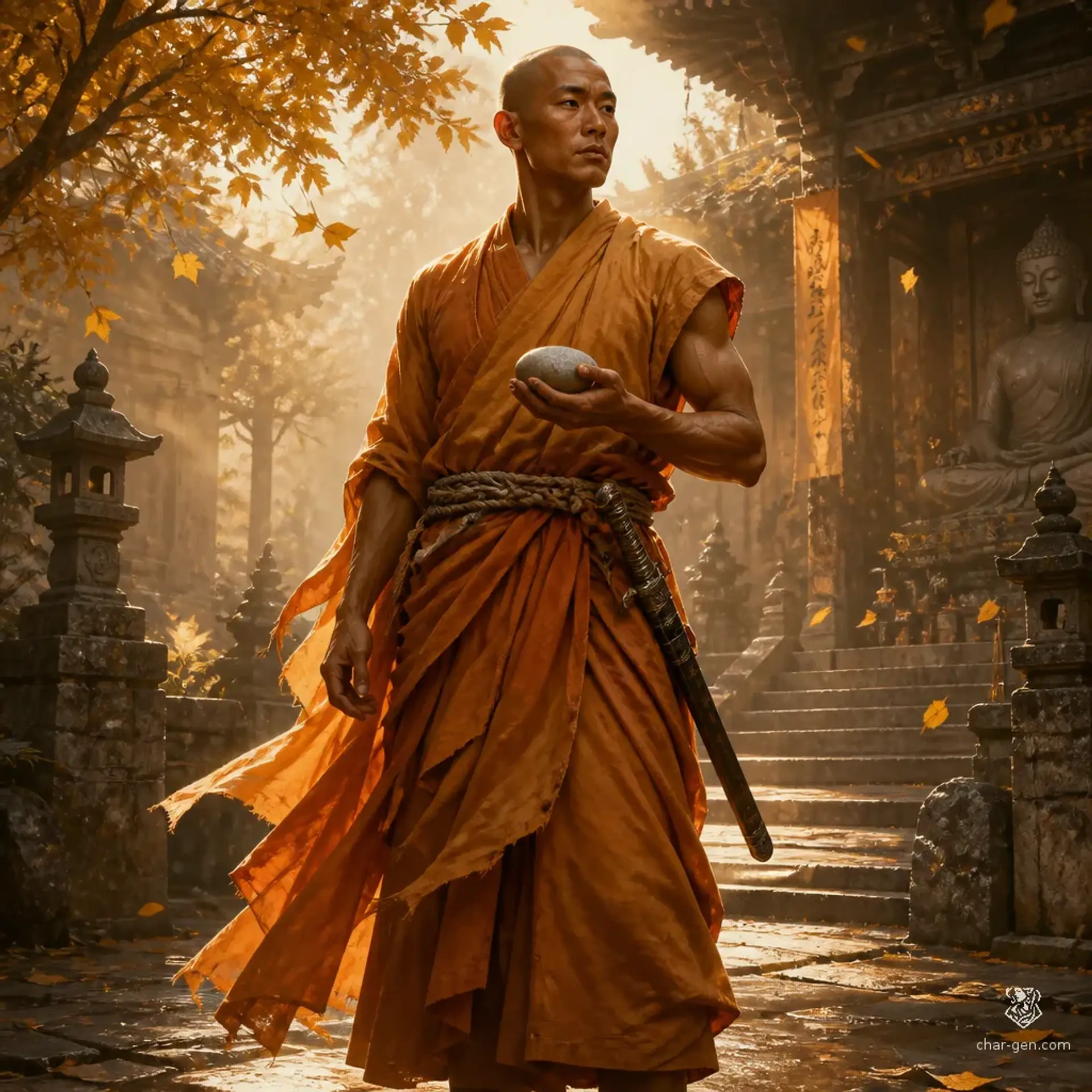 Brother Kaelen - AI-generated fantasy Character