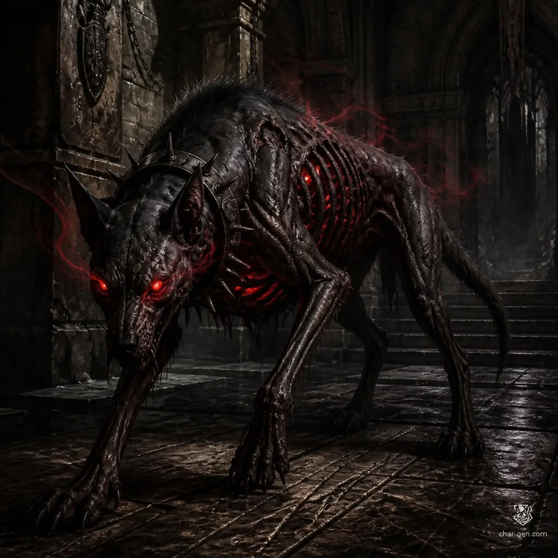 The Blood-Hounds of Valerius - AI-generated fantasy Monster