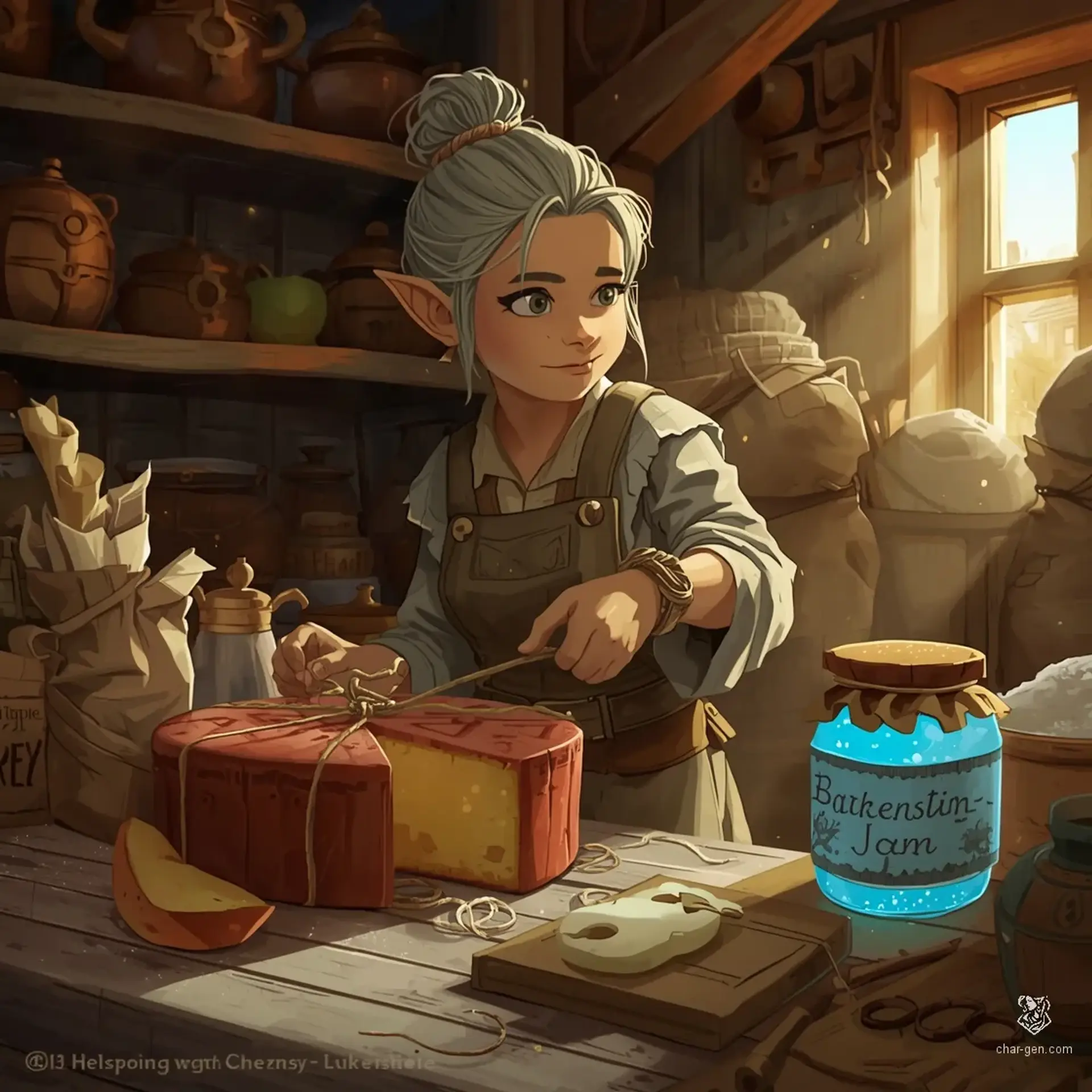 Elara Honeymill - AI-generated fantasy NPC