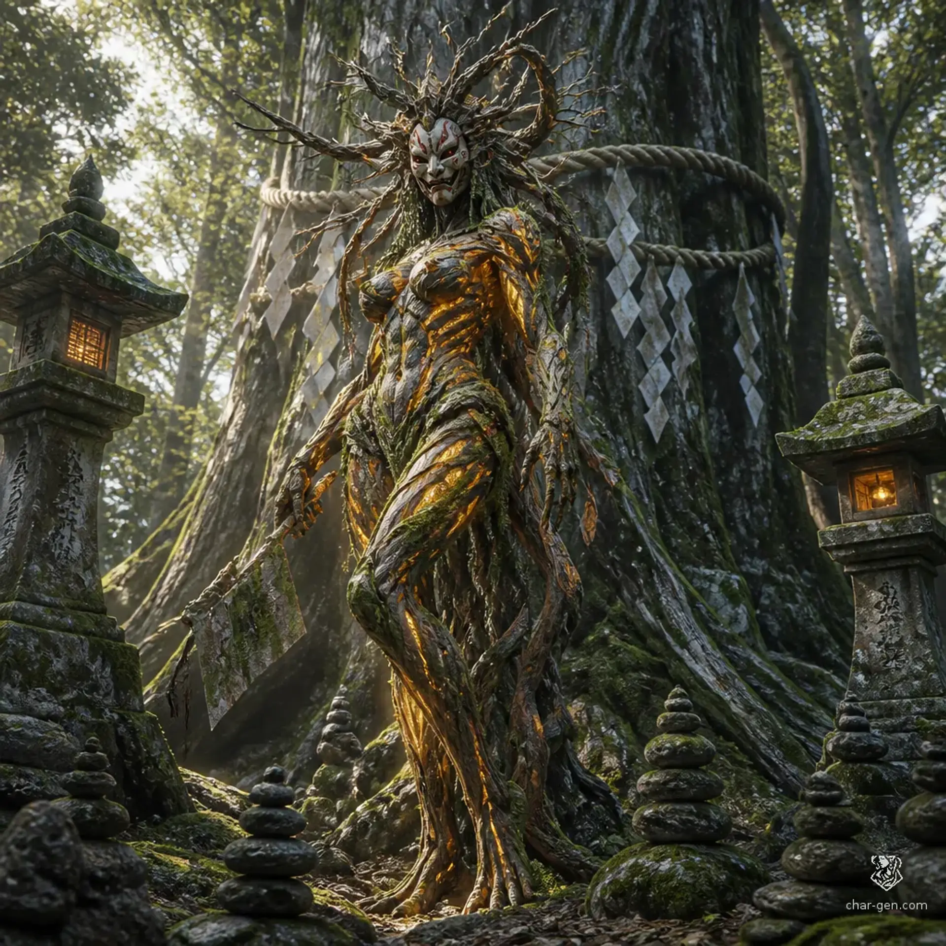 Kodama of the South Tree - AI-generated fantasy Monster