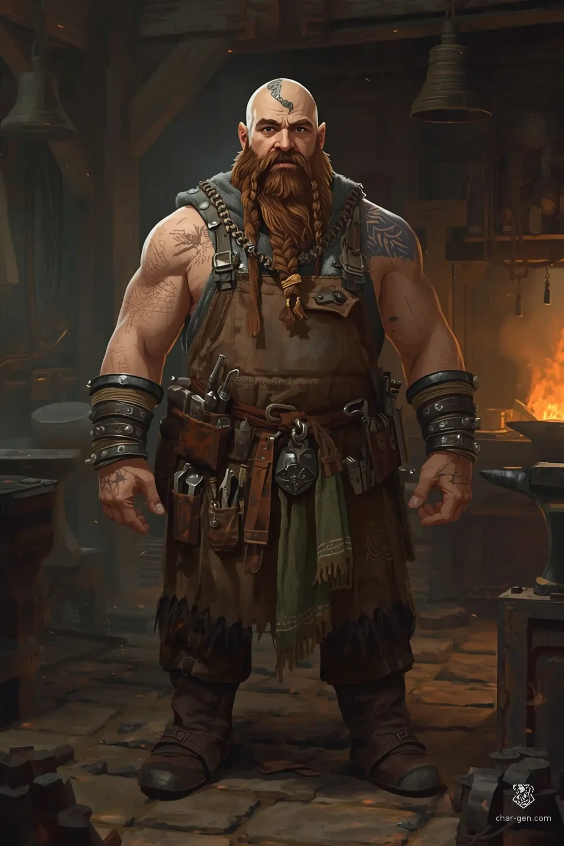 Bromun Stoneforge - AI-generated fantasy NPC