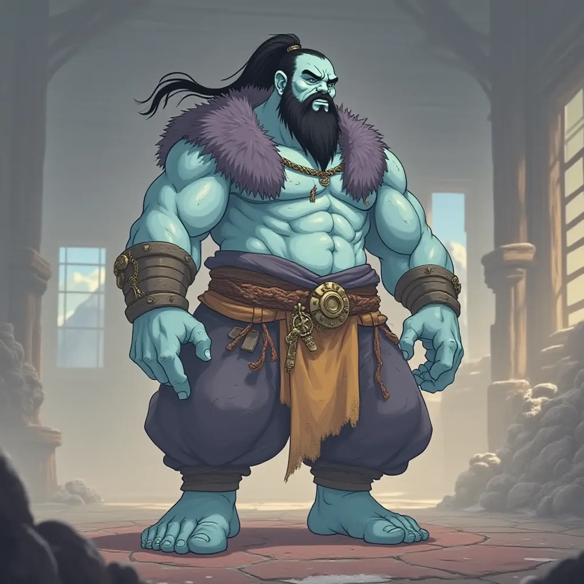 Thunuk Blue-Ice Vaimei-Laga - AI-generated fantasy NPC