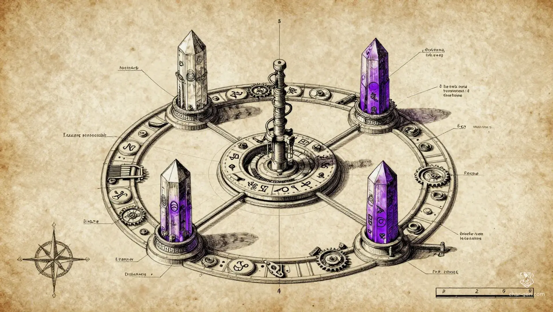 The Eye of the Aeolian Archive - AI-generated fantasy Puzzle