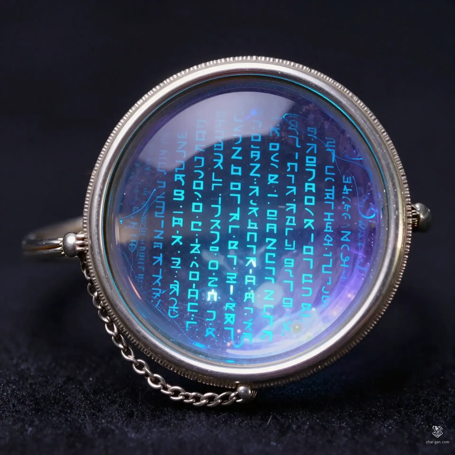 Monocle of the Flickering Lexicon - AI-generated fantasy Magic Item