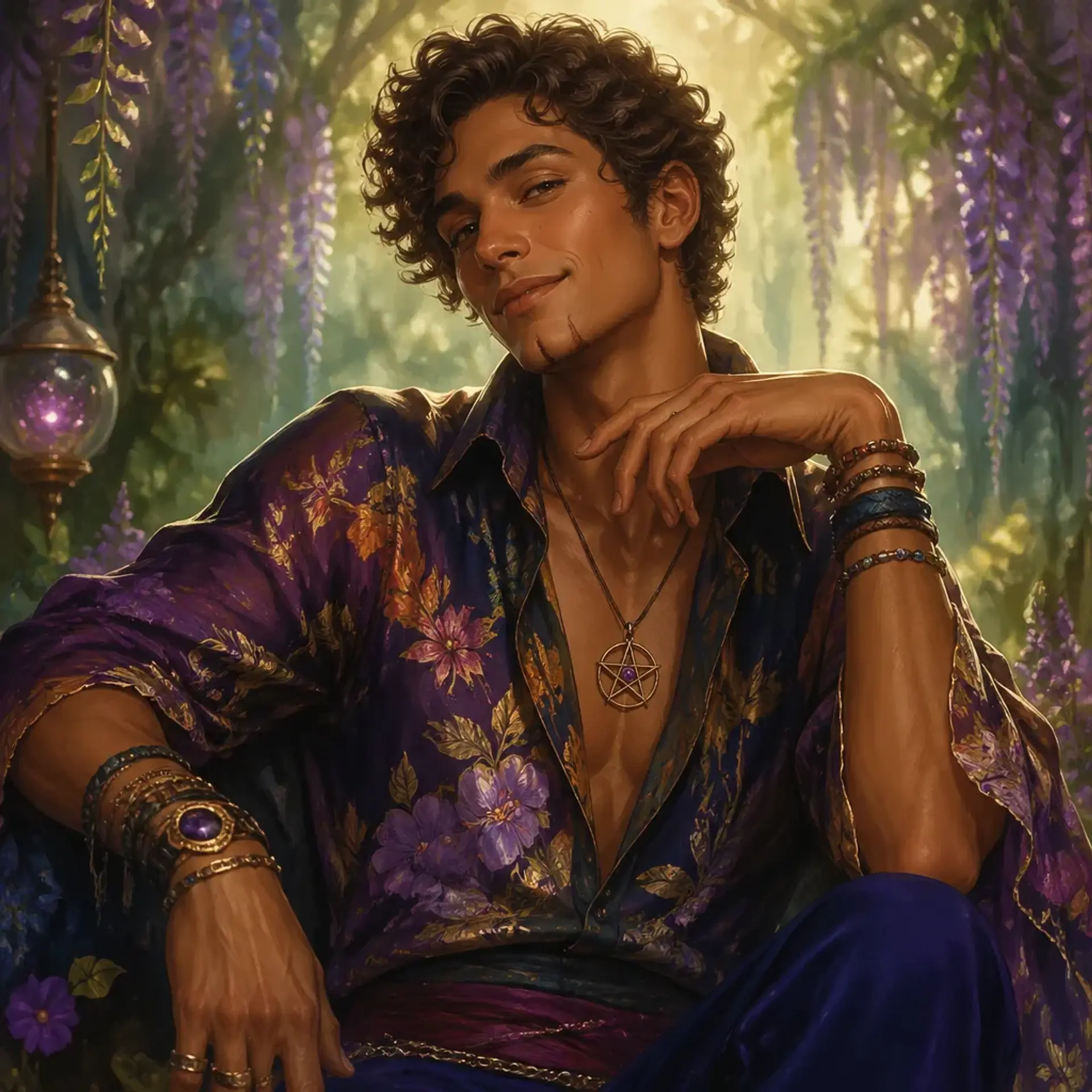 Gareth "Everbloom" Williamson - AI-generated fantasy Character