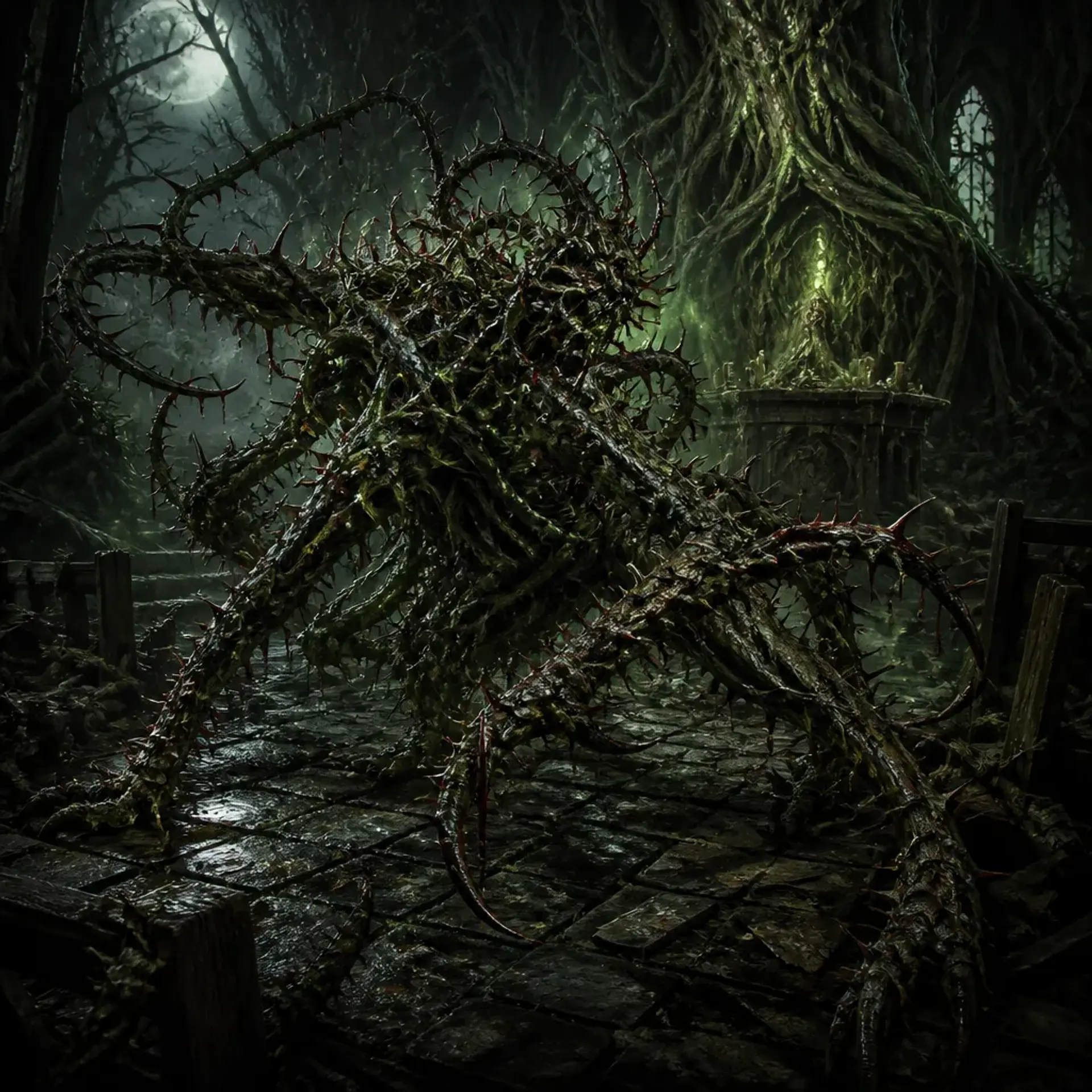 Animated Brambles - AI-generated fantasy Monster