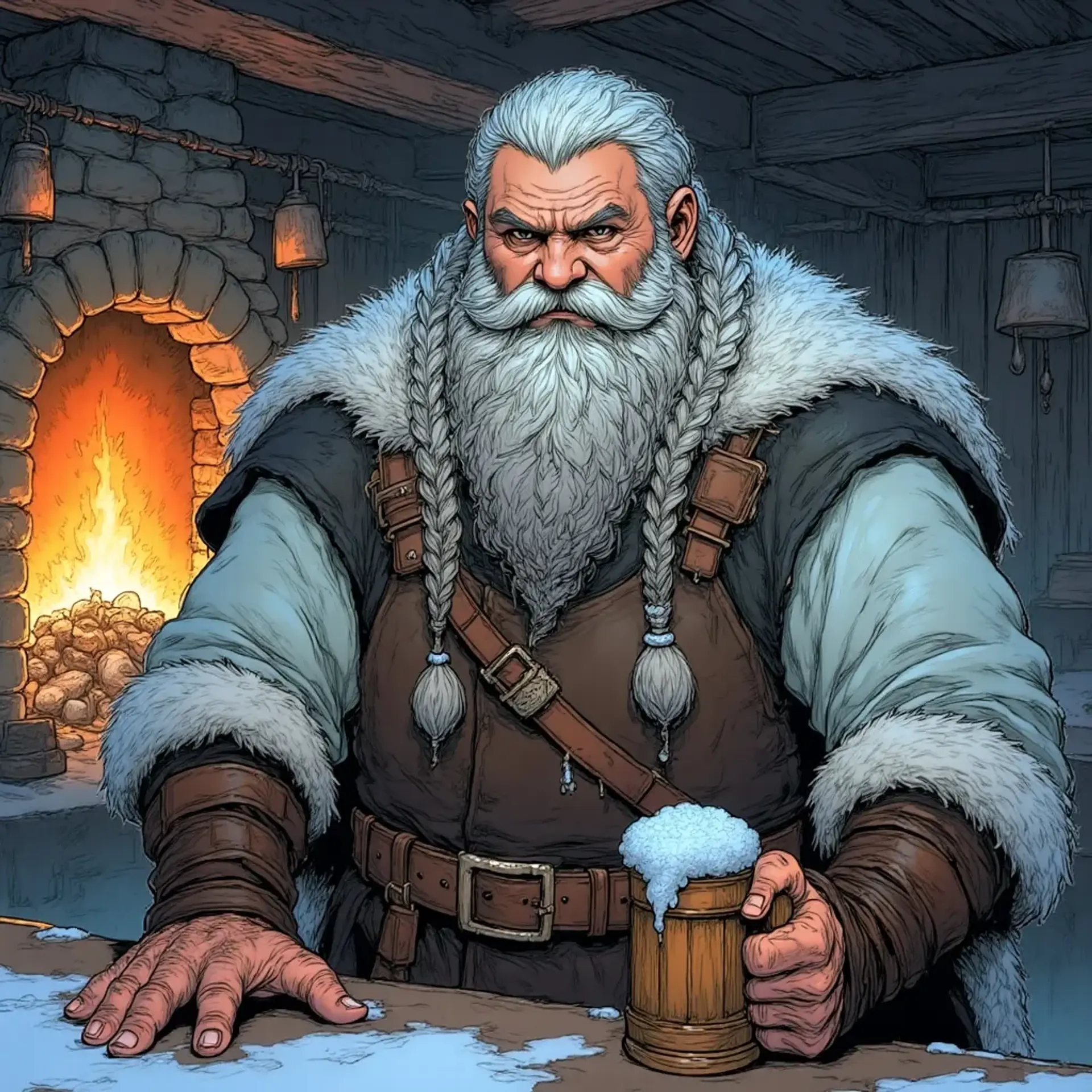 The Frozen Hearth - AI-generated fantasy Tavern