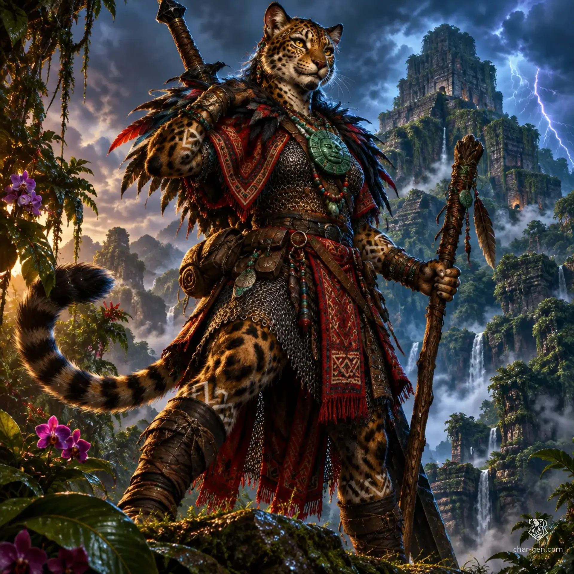 Storm on the Horizon - AI-generated fantasy Character