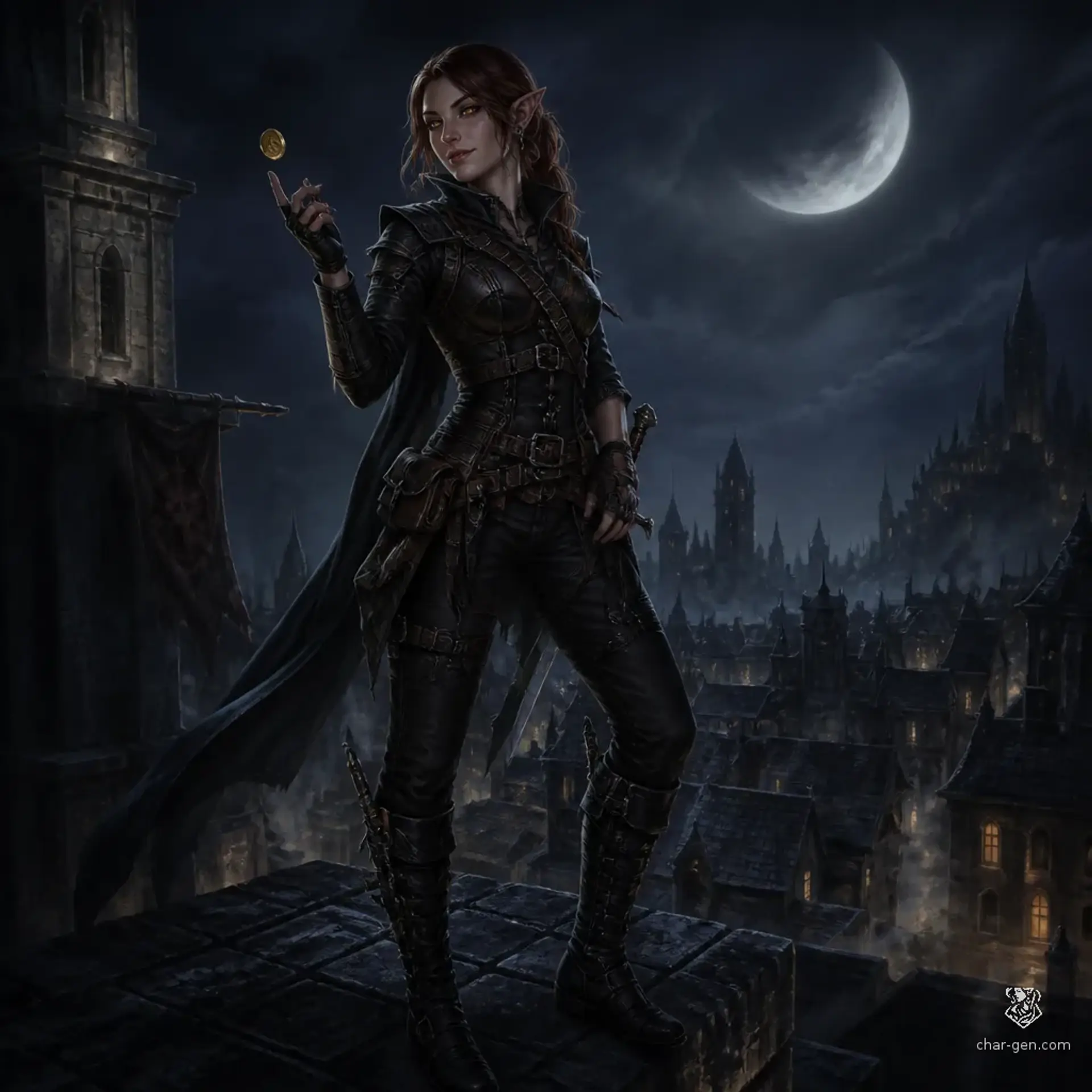 Tabathy Kynne - AI-generated fantasy Character