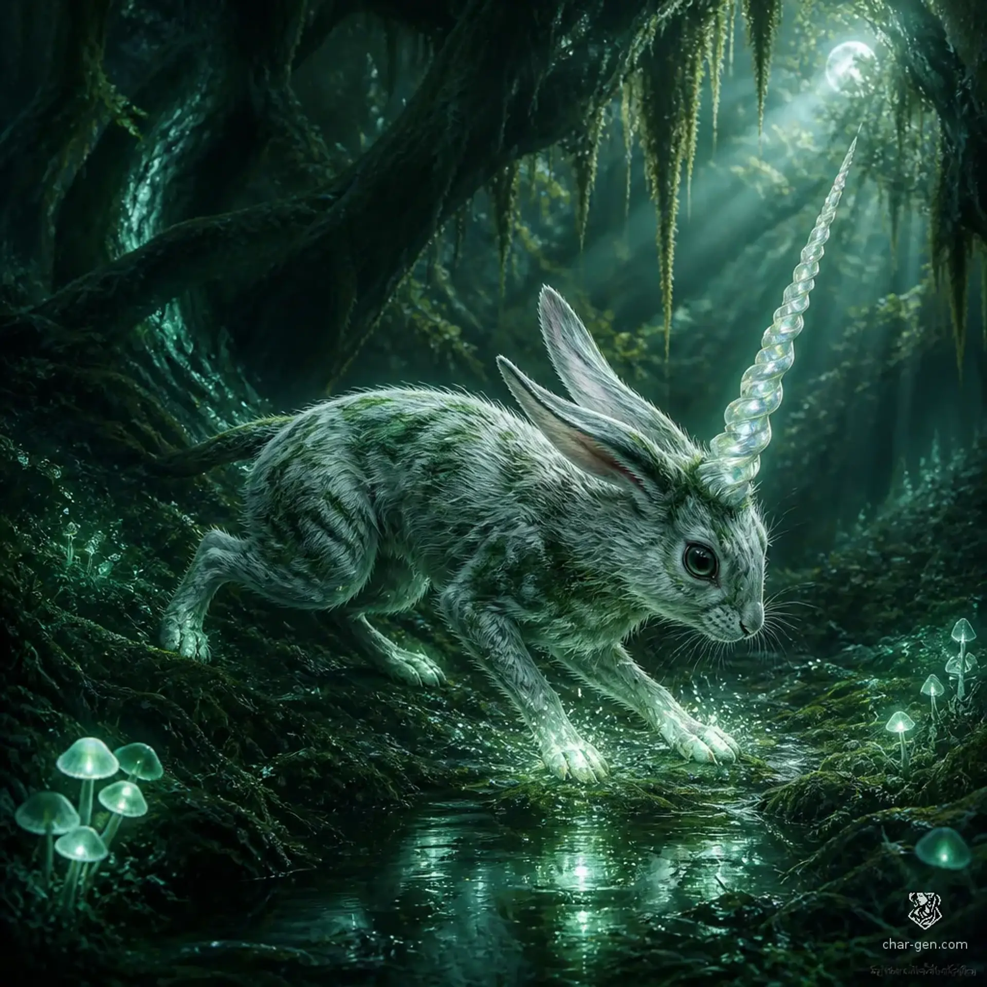 Lapin licorne - AI-generated fantasy Monster