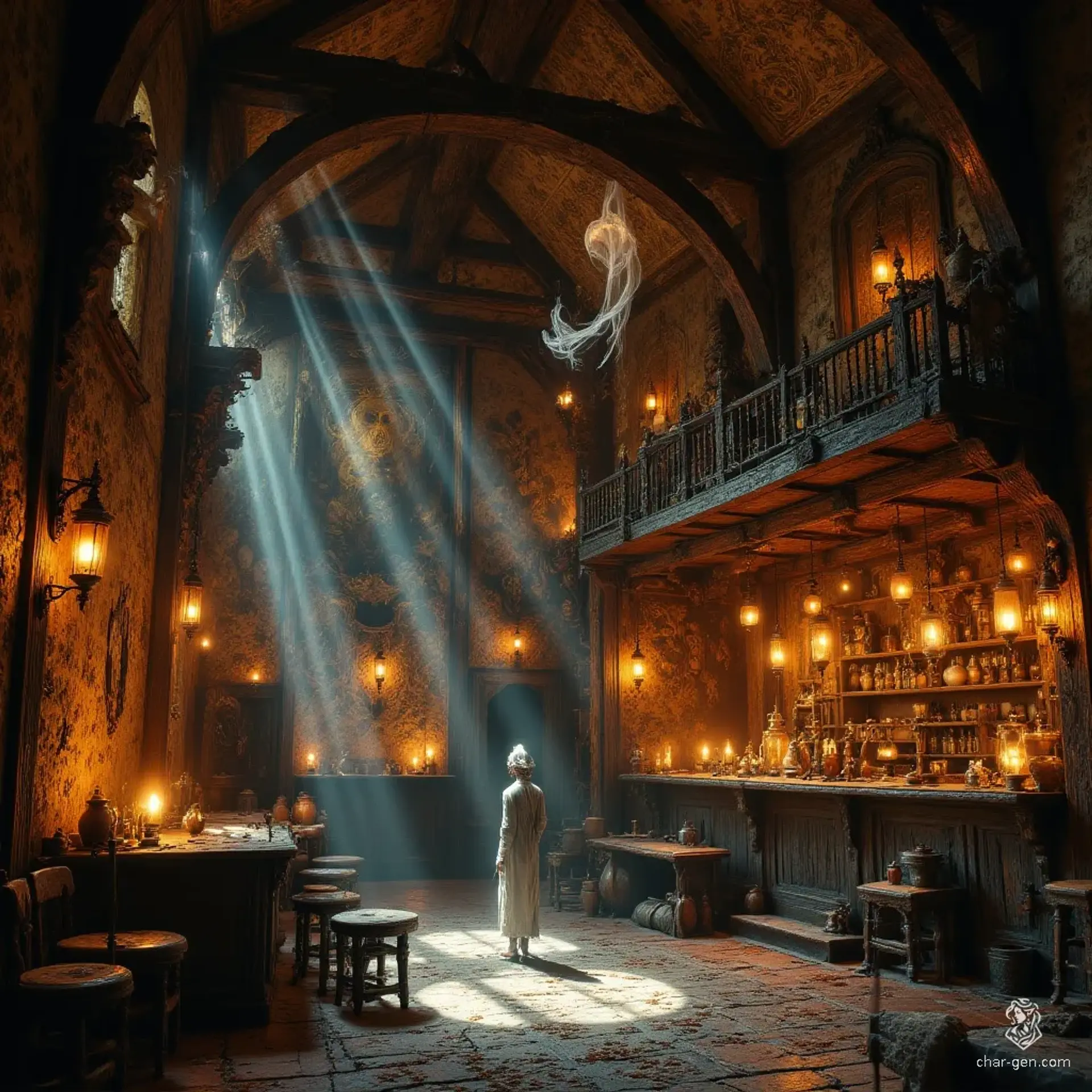 The Painted Lyre - AI-generated fantasy Tavern
