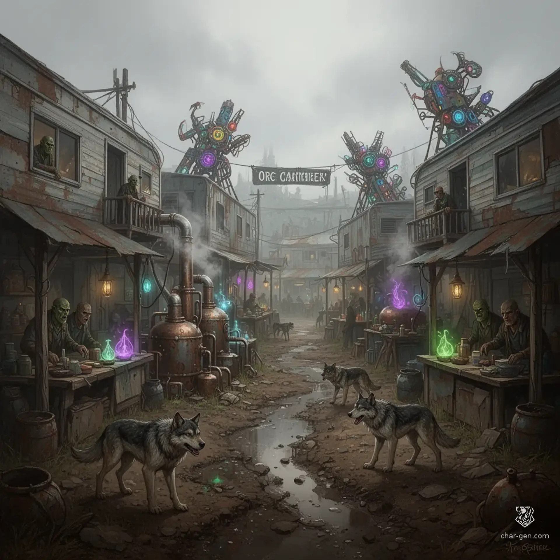 Aether Acres - AI-generated fantasy Settlement