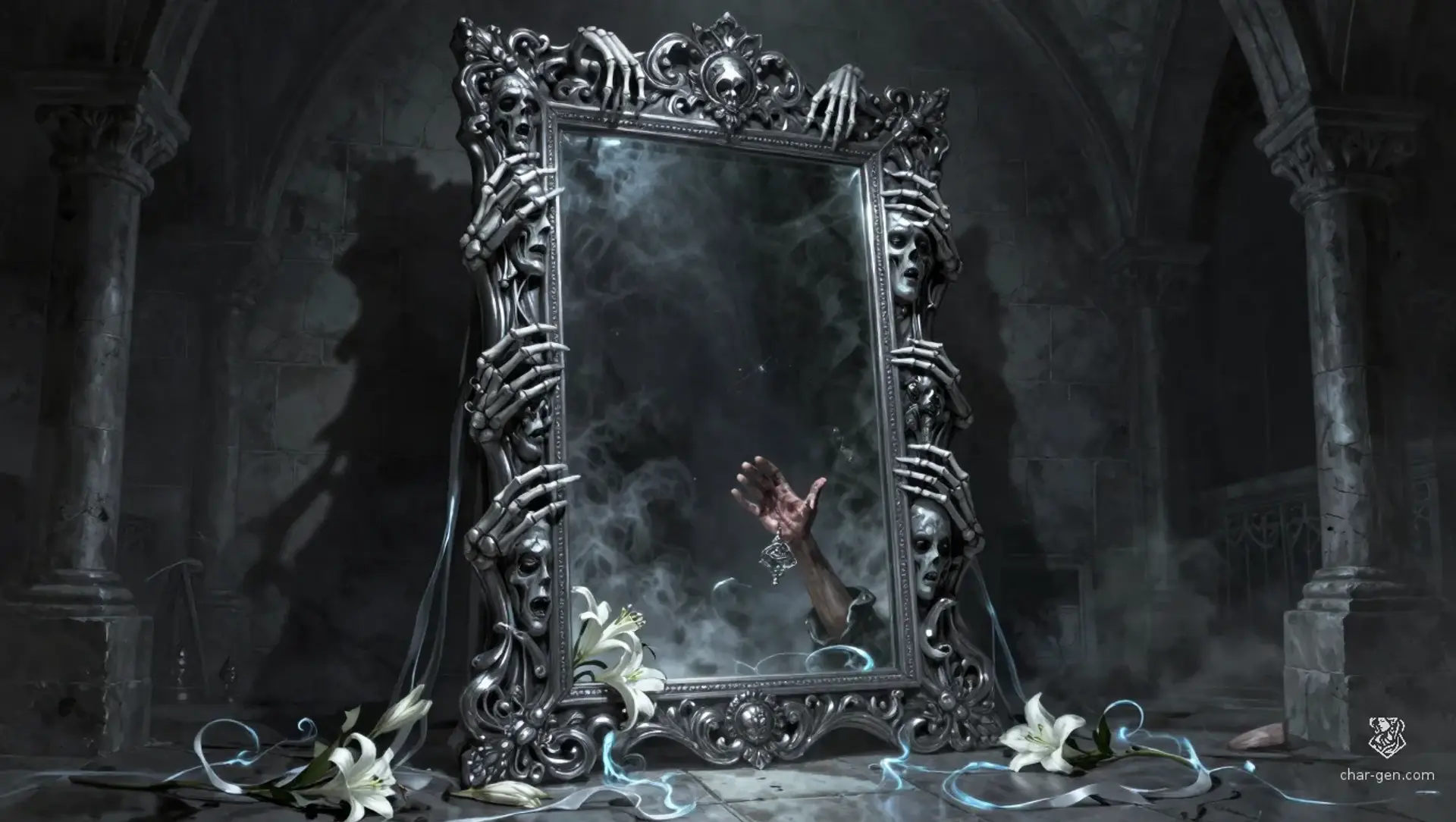 Mirror of Shifting Regret - AI-generated fantasy Hazard