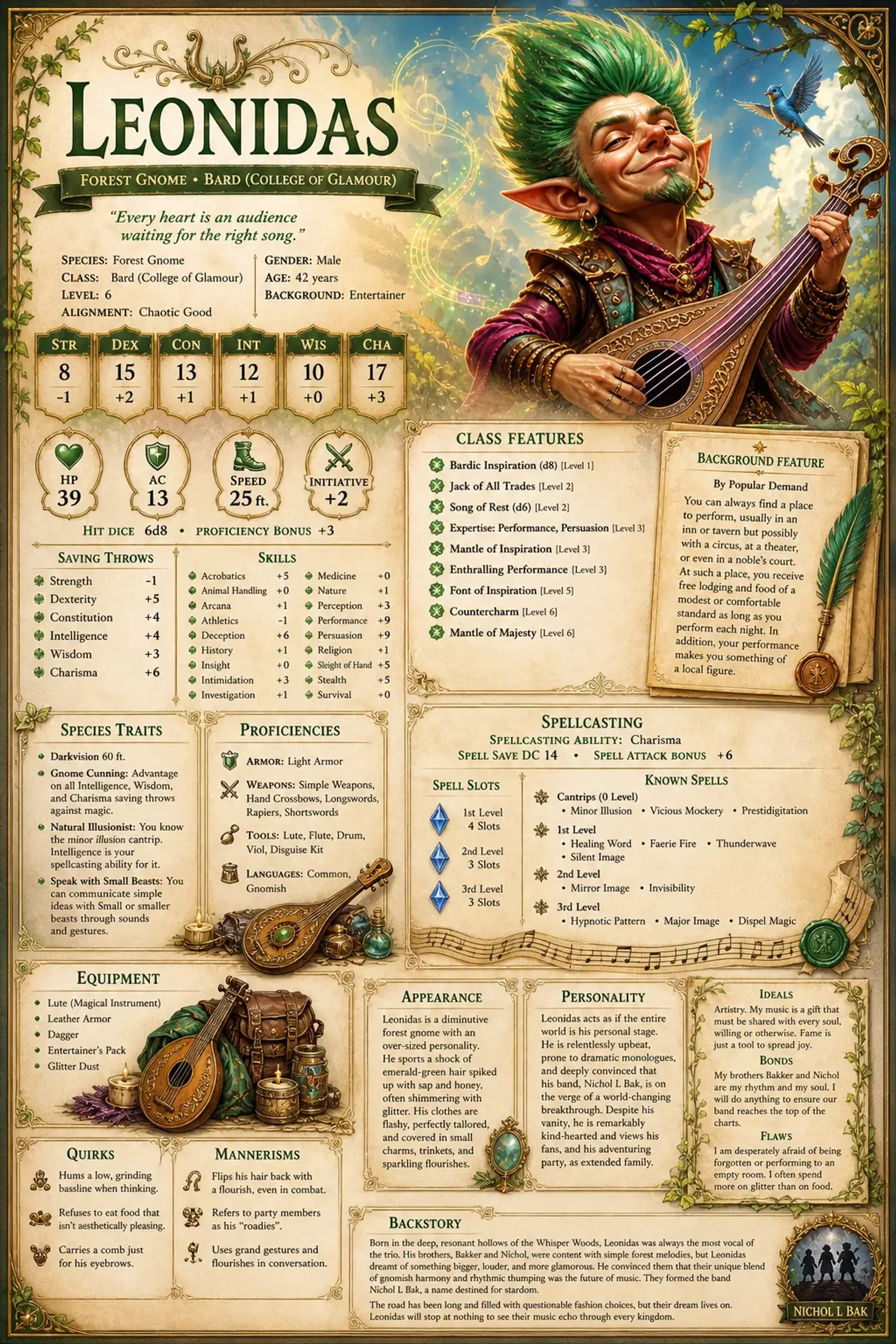 Character Sheet