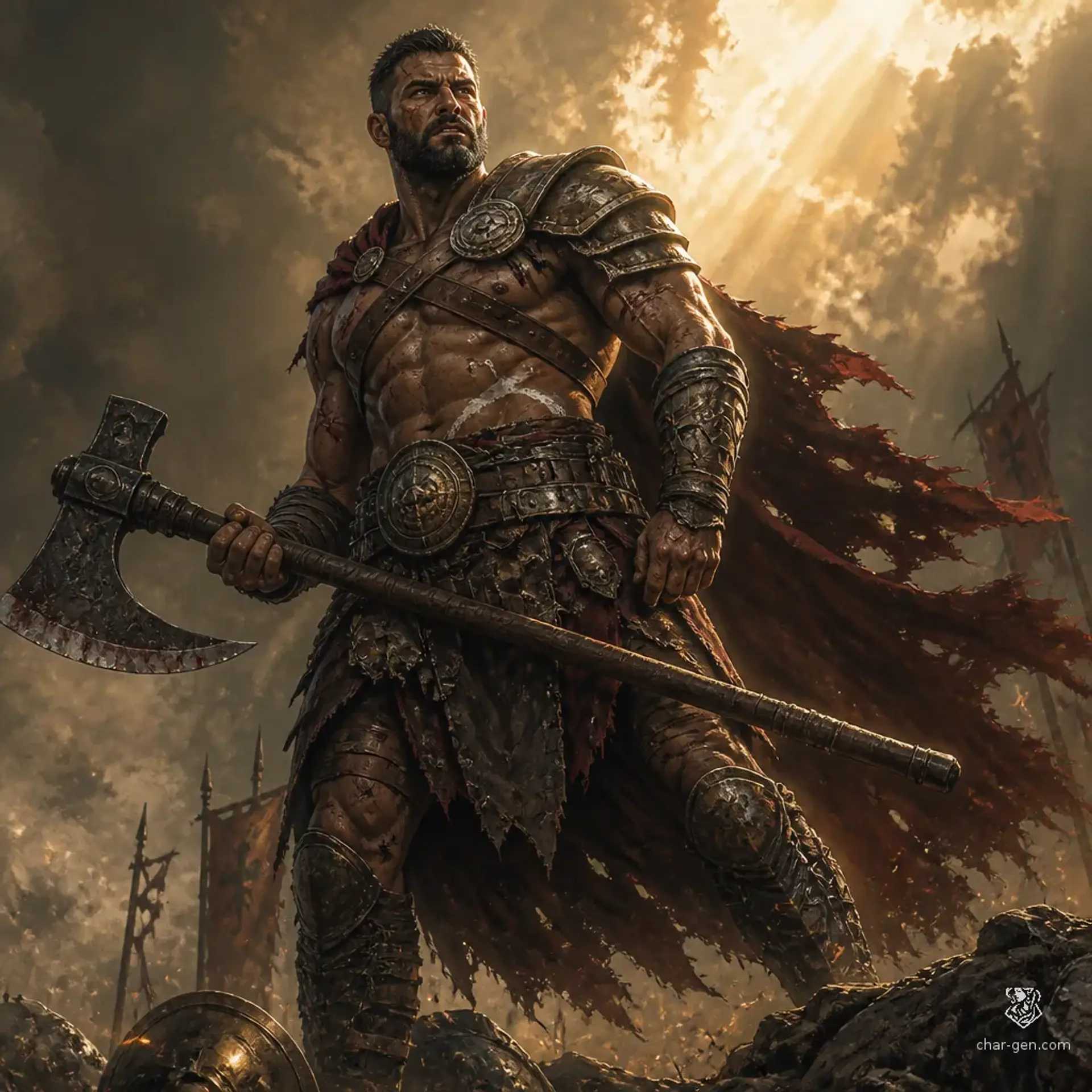 Spartacus - AI-generated fantasy Character