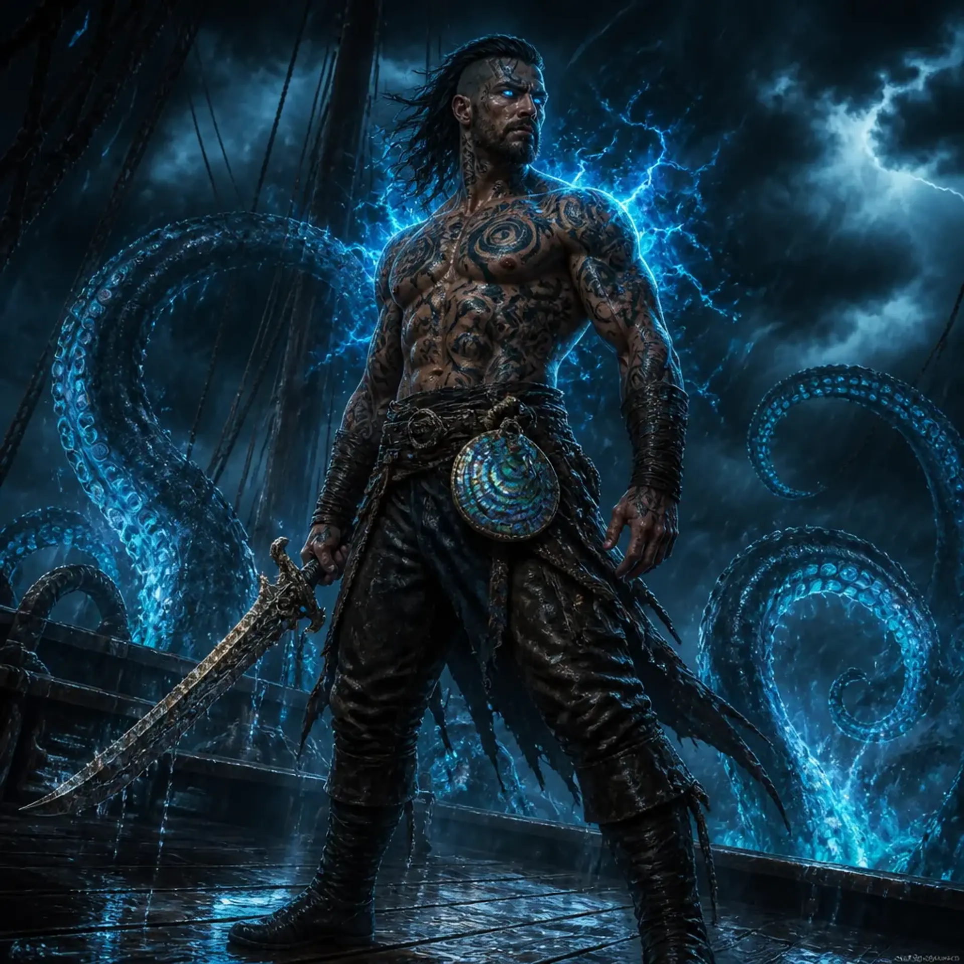 Captain Kaelen Vane - AI-generated fantasy Character