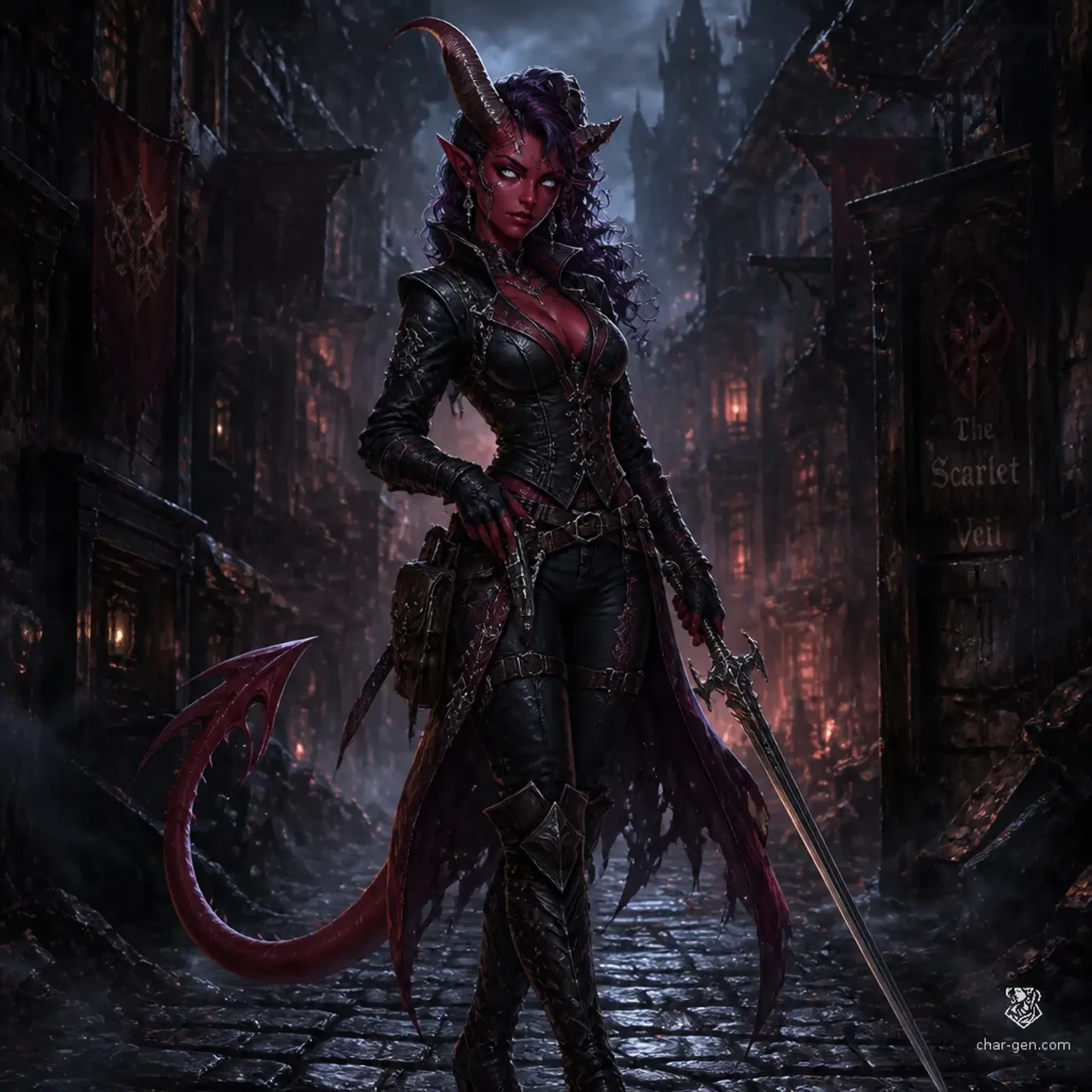 Vexynne Duskwhisper - AI-generated fantasy Character
