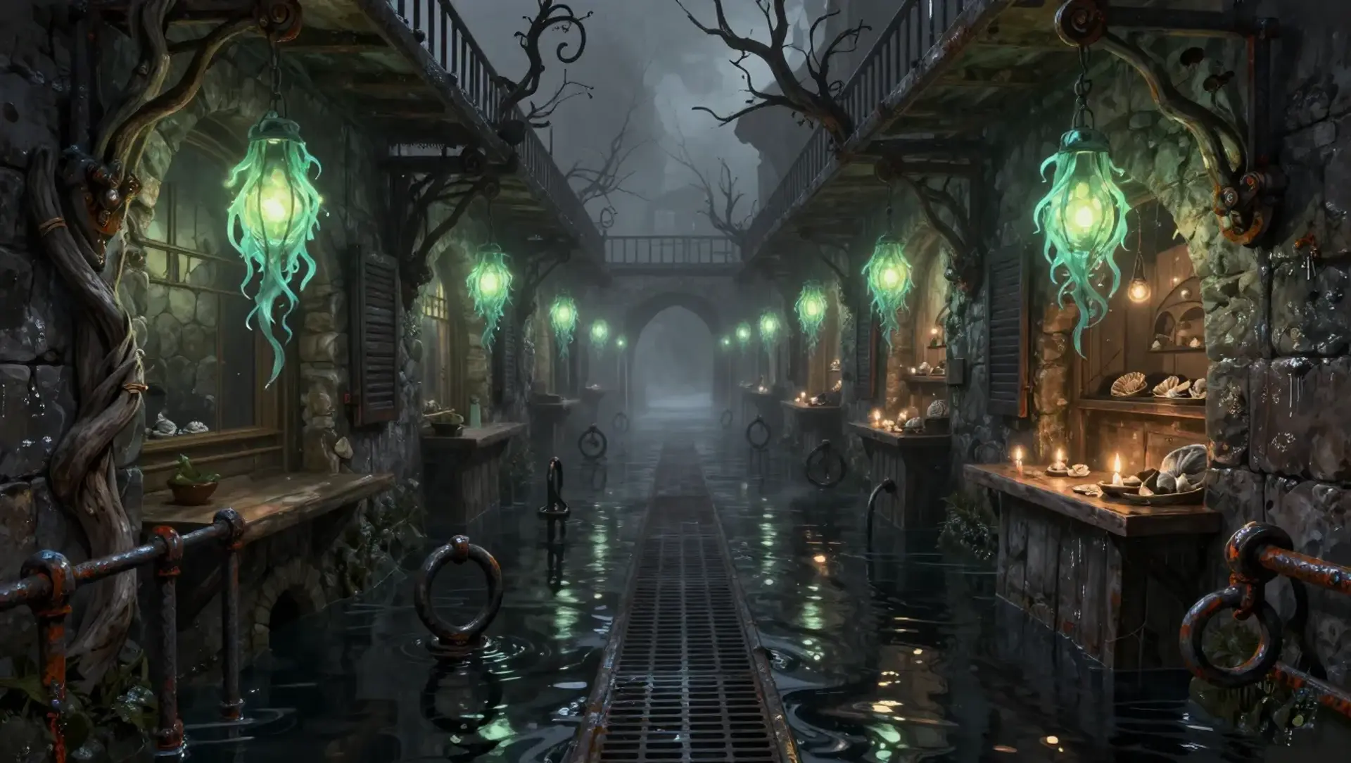 Lantern Lane - AI-generated fantasy Building