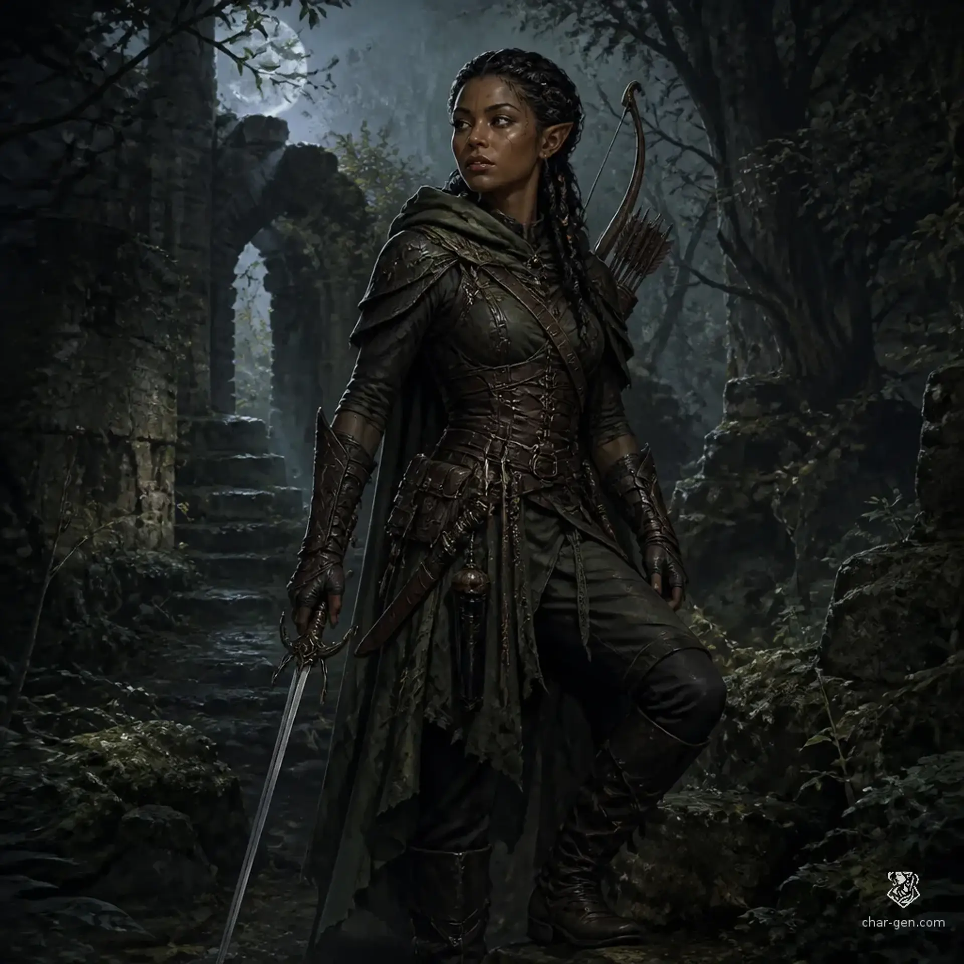 Sivra Kest - AI-generated fantasy Character