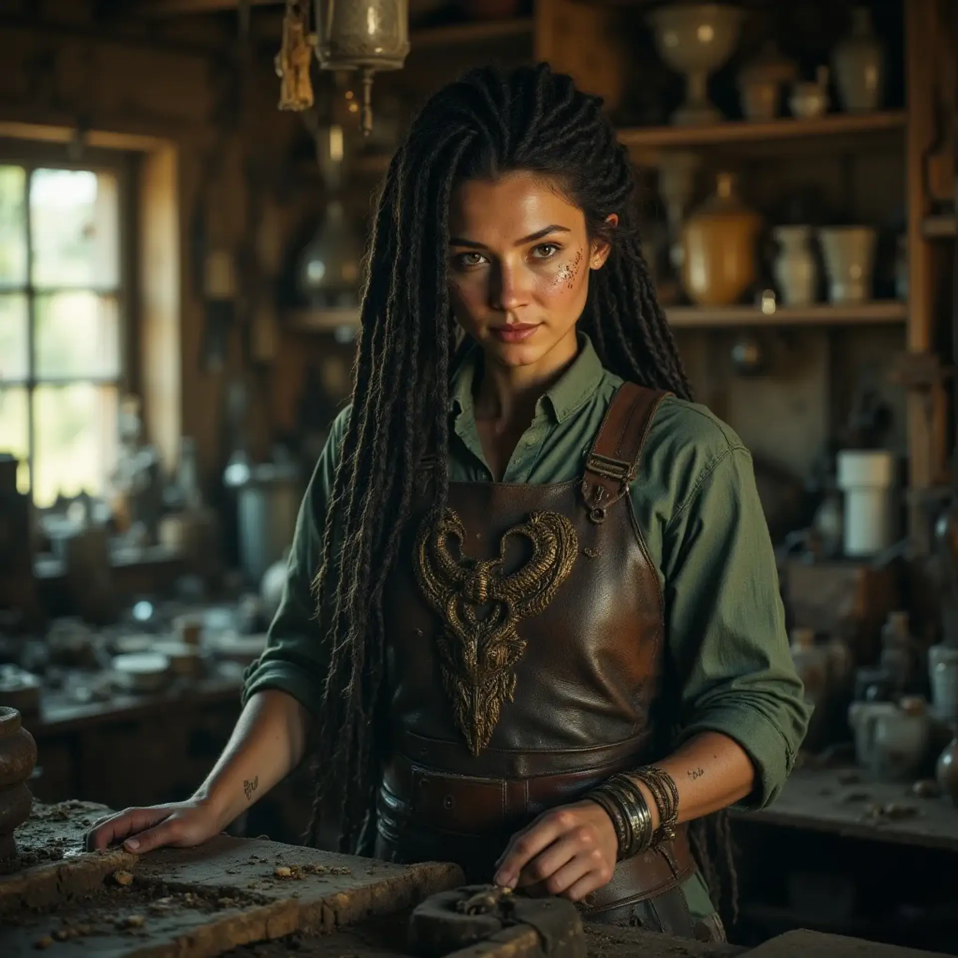 Bridget Ironspur - AI-generated fantasy NPC