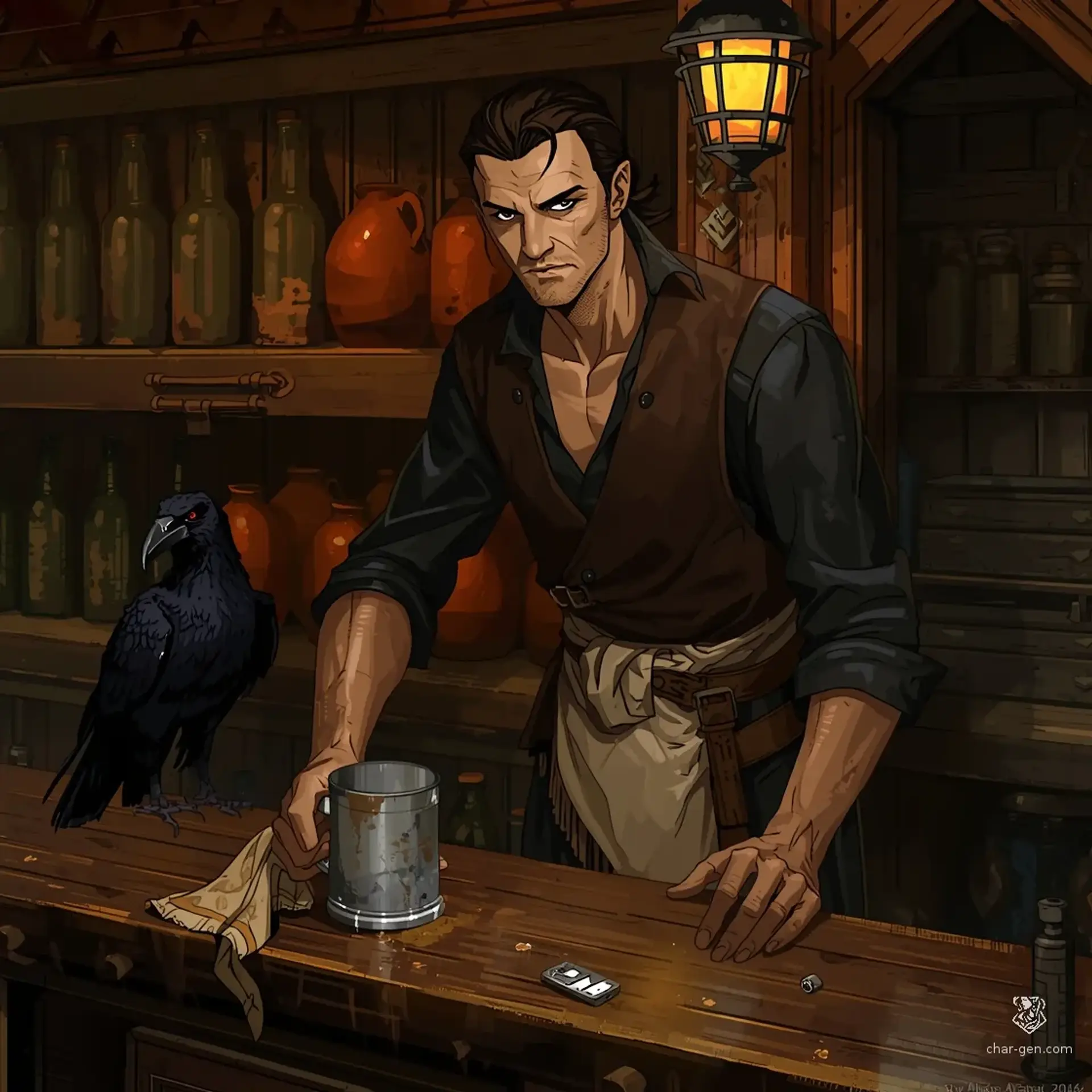 The Blind Crow's Nest - AI-generated fantasy Tavern