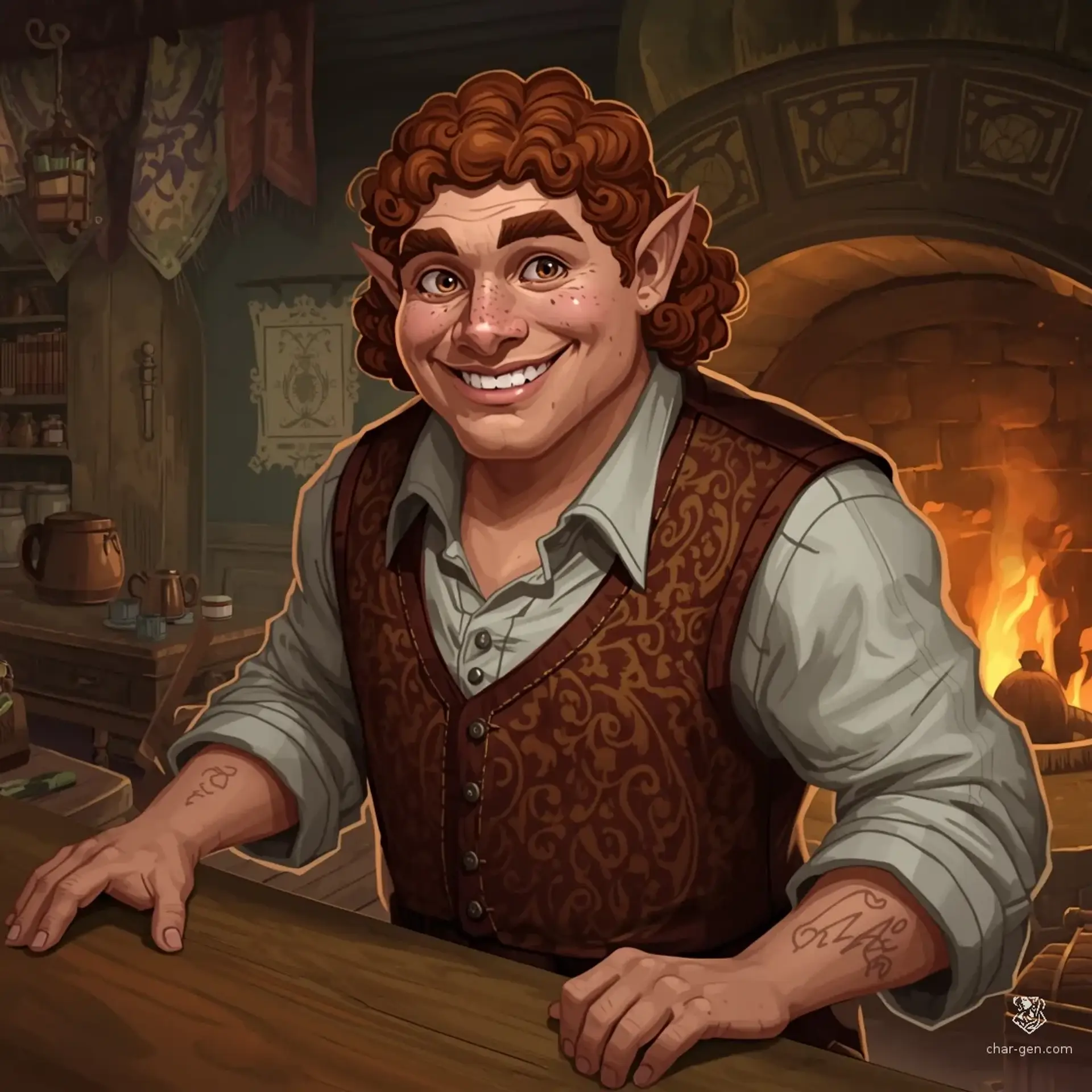 The Hearth and Thimble - AI-generated fantasy Tavern