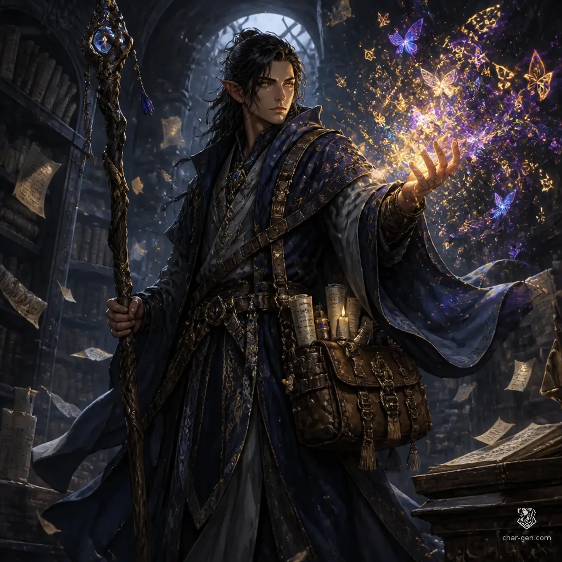 Edrin Voss - AI-generated fantasy Character