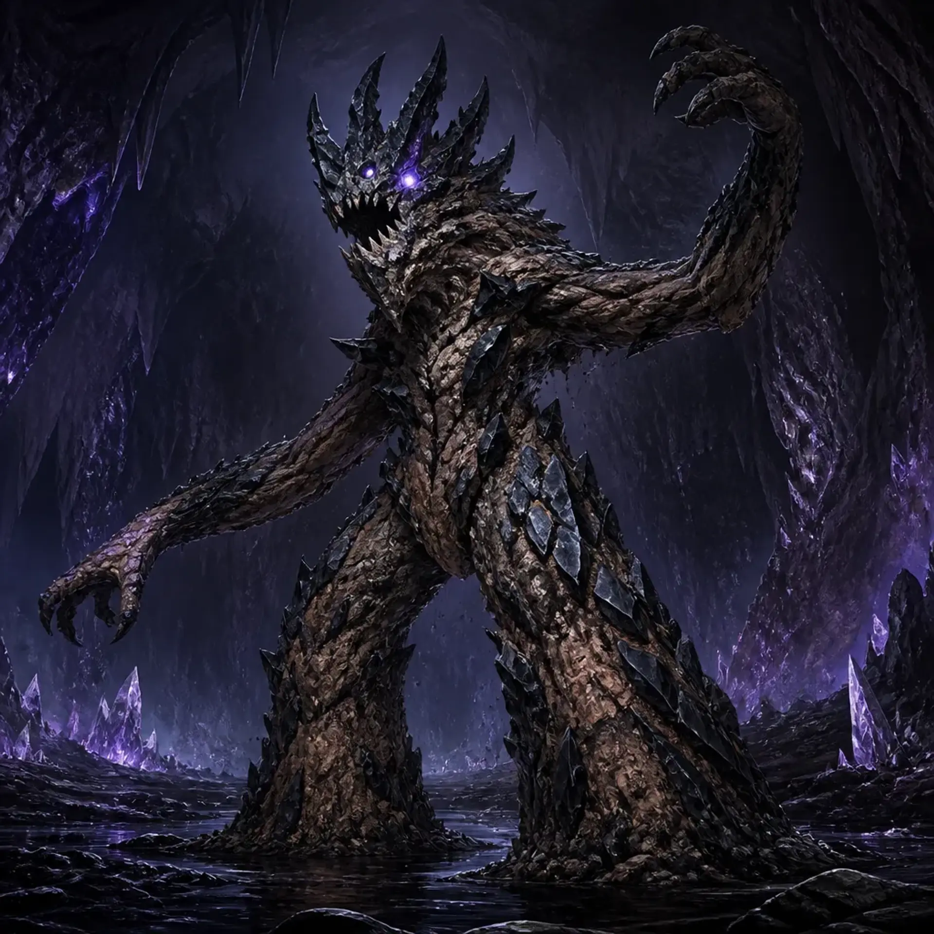 Lithic Crown Warden - AI-generated fantasy Monster
